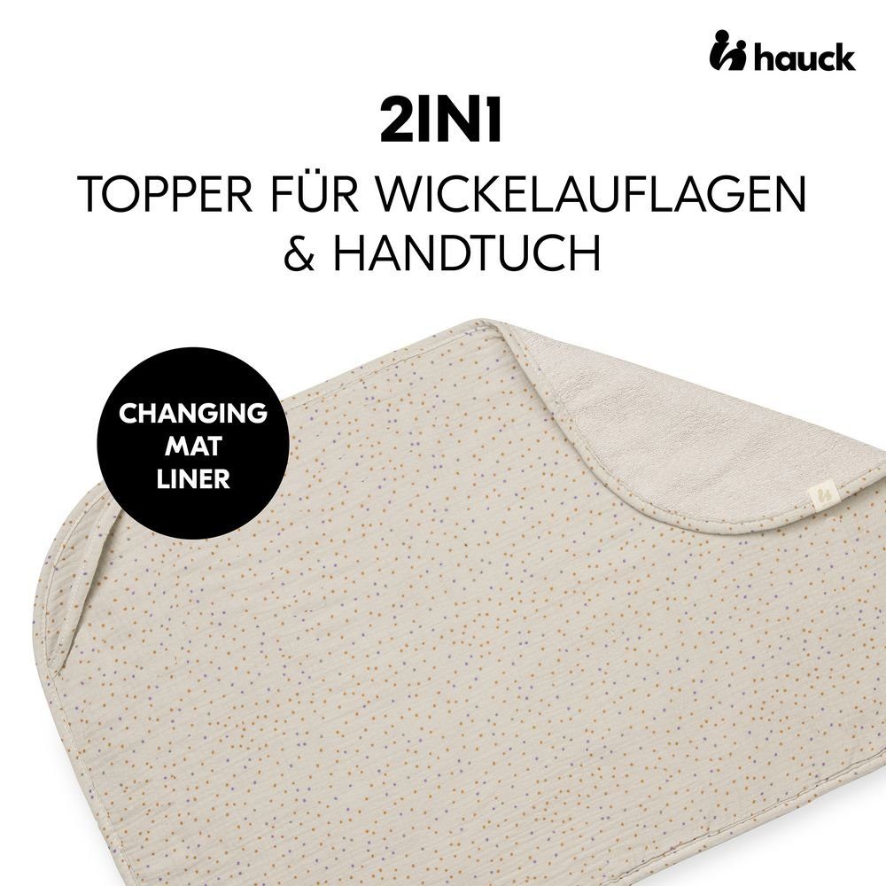 für N / Hauck Change wie Topper Clean Dots, Beige & N Wickelauflagen Topper Handtuch Clean Wickelauflage Auflage - Change