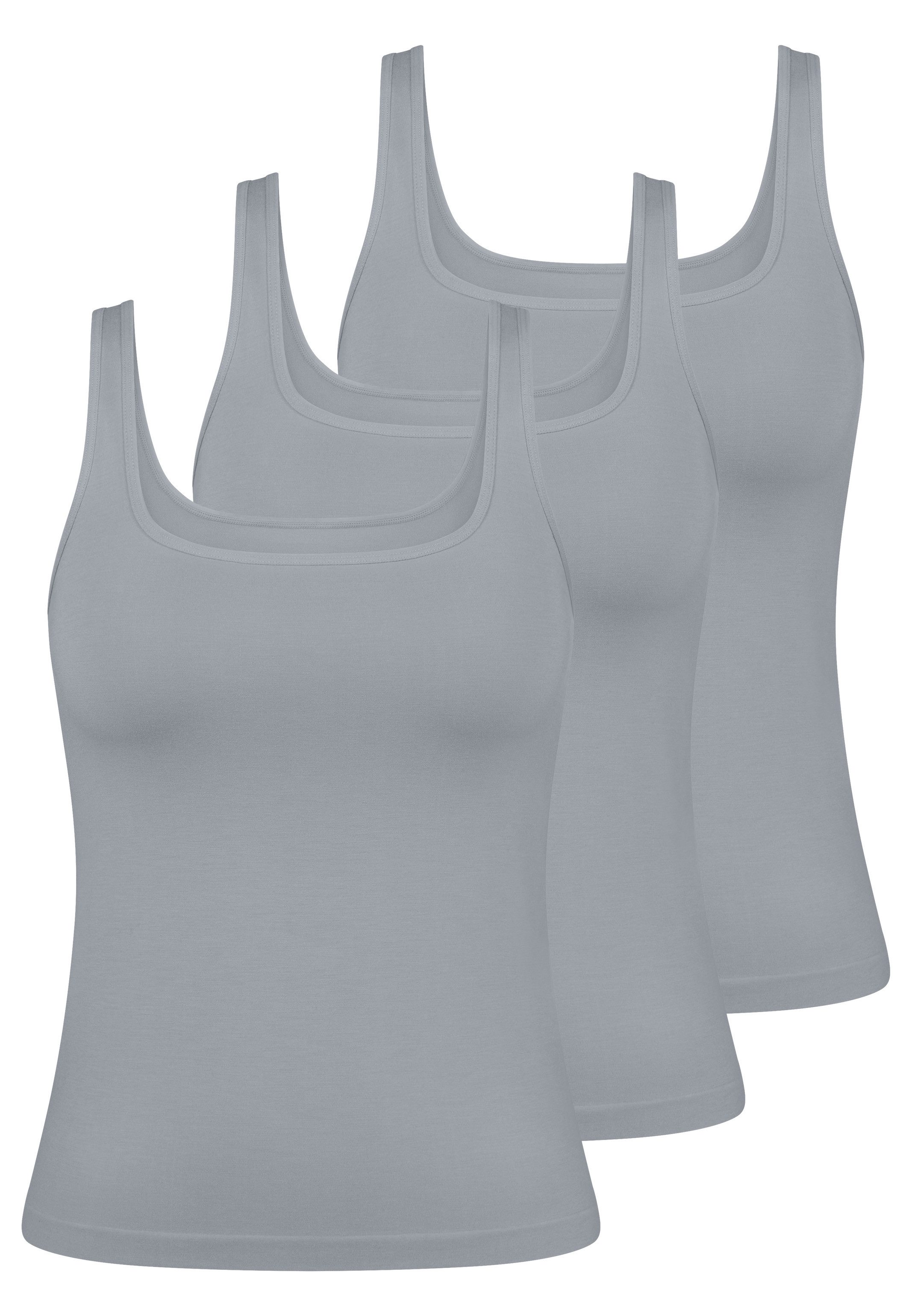 sloggi Unterhemd 3er Pack GO Sense (Spar-Set, 3-St) Unterhemd / Top - Nahtlos - Tank Top in modern-puristischem Design