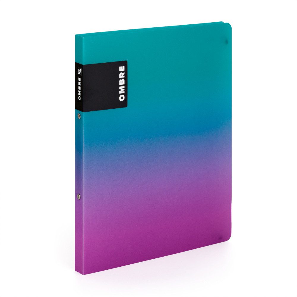 Karton P+P Doppelordner Ringbuch - Ombre - DIN A4 - blau/pink