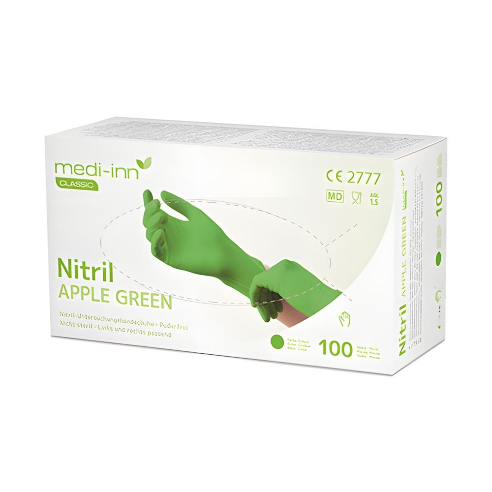 Einweghandschuhe 1000x Classic Nitril puderfrei apfelgrün Nitril Apple Green Größe M