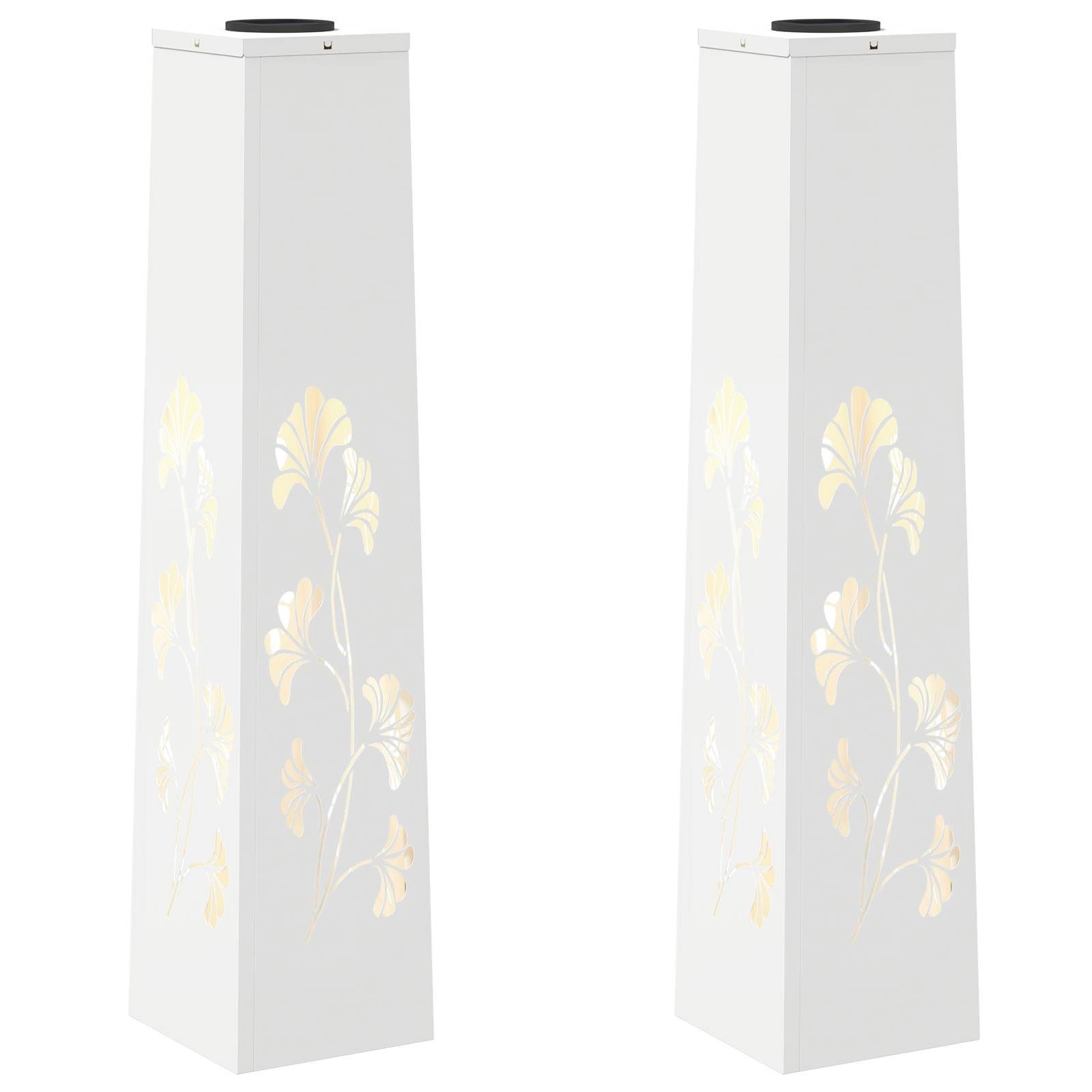 vidaXL Gartenleuchte 18 x 18 x 80 cm Gartenlampe Solarlampe LED-Gartenleuchte Wegelampe we