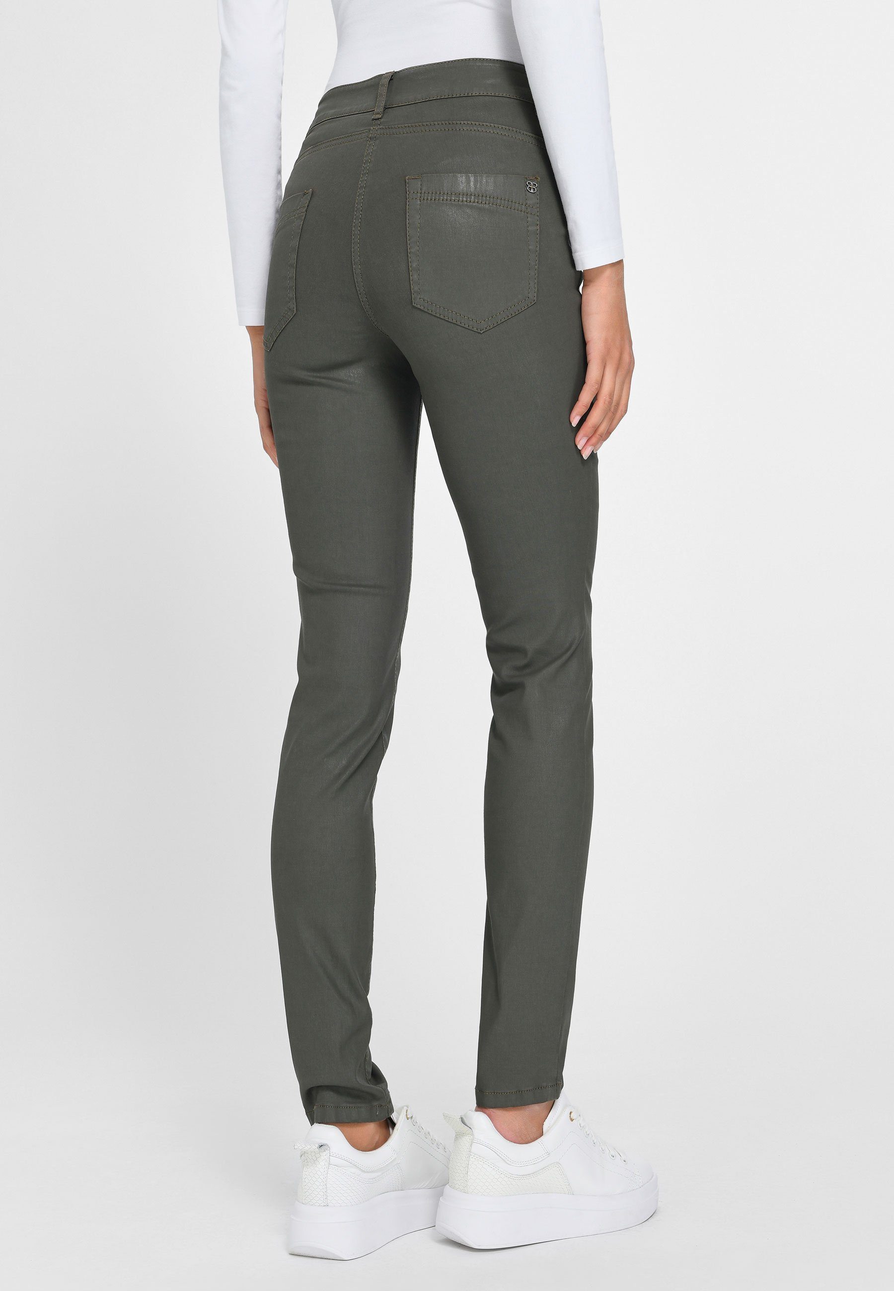 Basler 5-Pocket-Jeans Cotton mit Taschen OLIVE
