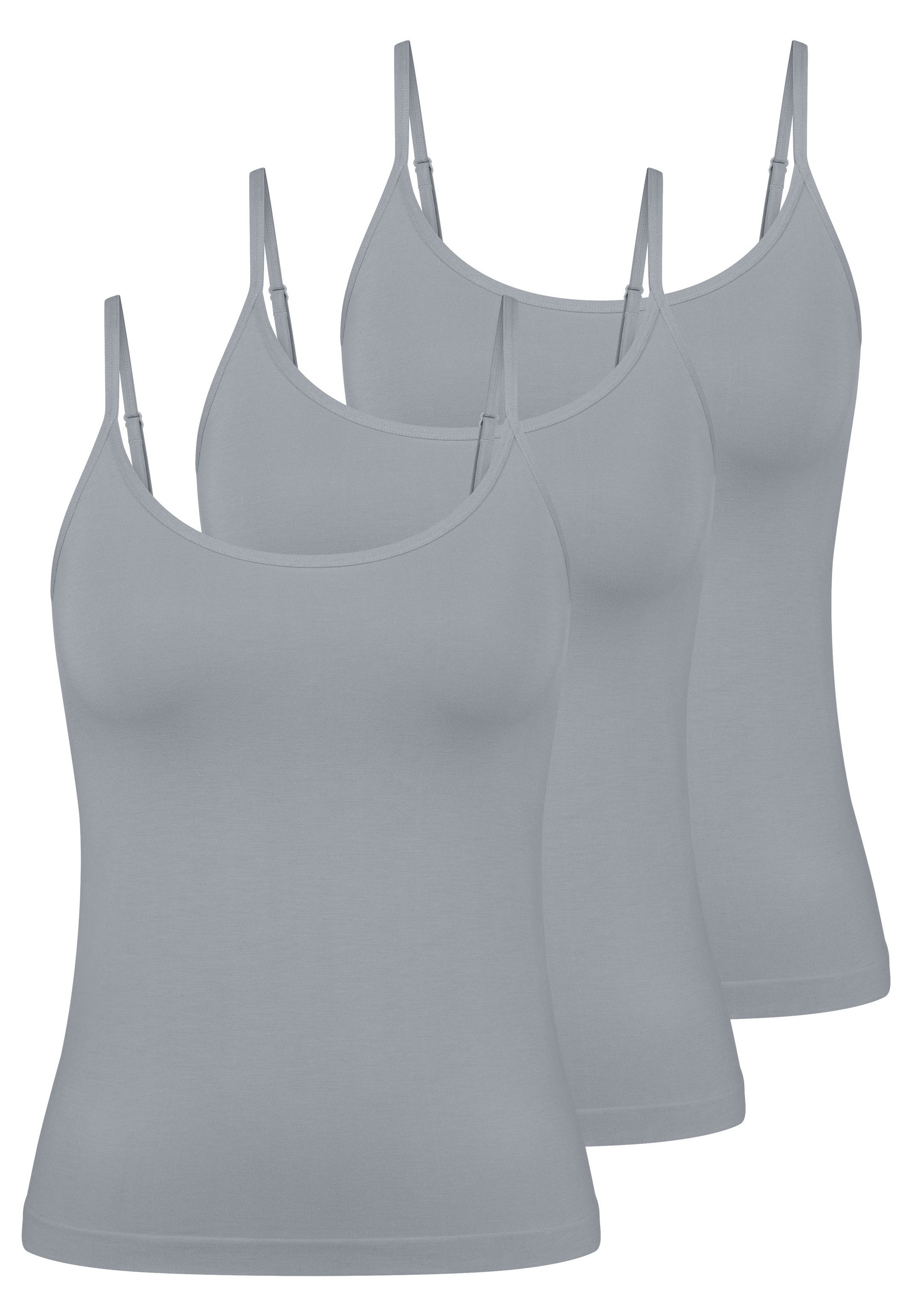 sloggi Unterhemd 3er Pack GO Sense (Spar-Set, 3-St) Spaghetti Top - Nahtlos - Spaghetti Top in modern-puristischem Design