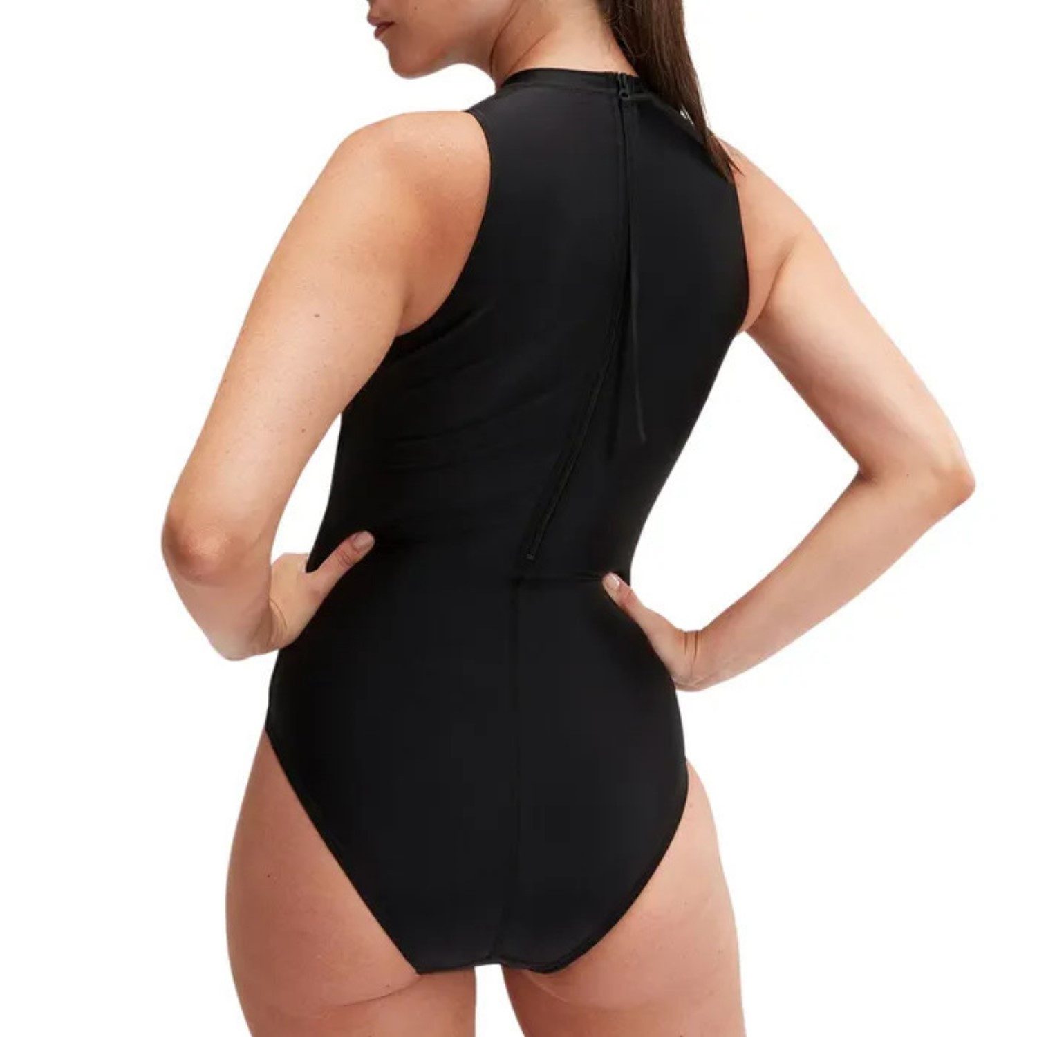Speedo Badeanzug ECO+ Hydrasuit Schwimmanzug mit Reißverschluss mit Sharping Effekt – Bild 3 von 5