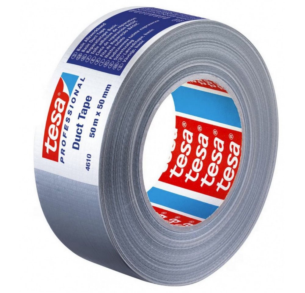 Thumbnail - tesa Klebeband 04610 - Gewebeklebeband 50m x 50mm - silber