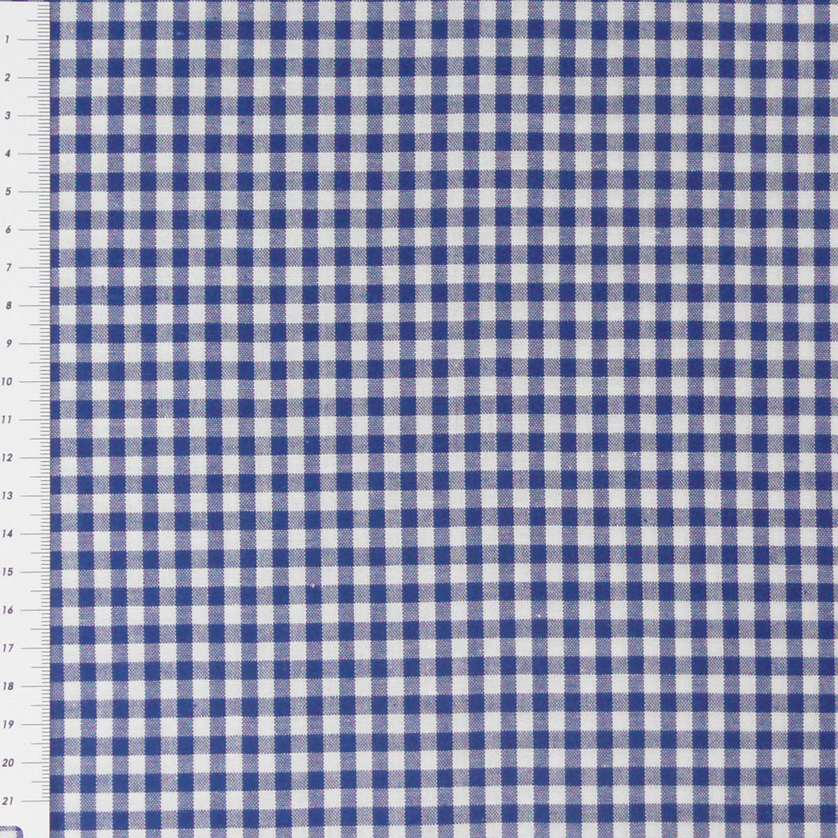 SCHÖNER LEBEN. Stoff Baumwollstoff Meterware kariert weiß royalblau 5mm, allergi