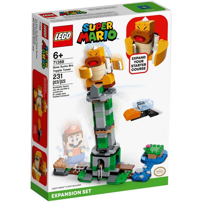 LEGO® Konstruktionsspielsteine LEGO® Super Mario™ - Kippturm mit Sumo-Bruder-Boss (Set 231 St)