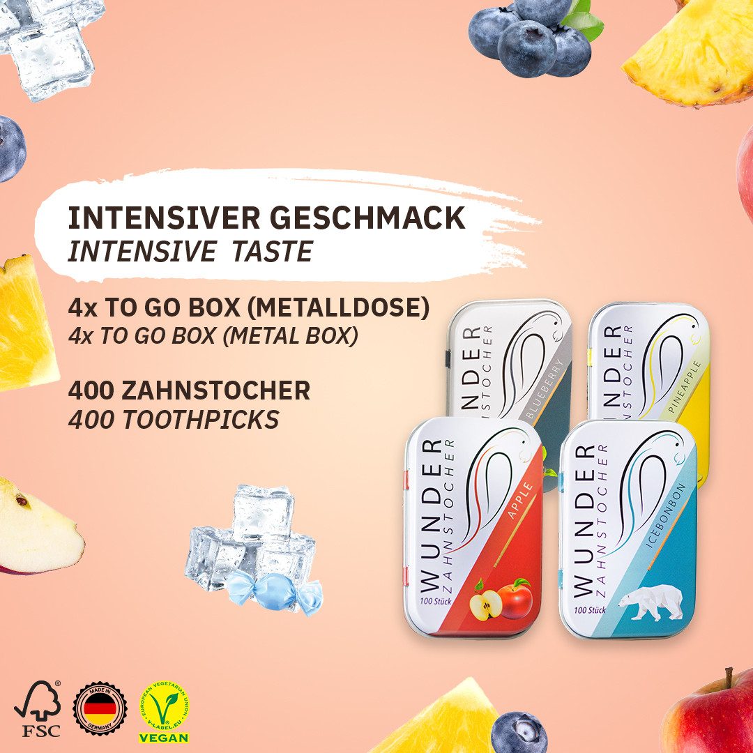 Wunder Zahnstocher Mundpflegecenter Wunder Zahnstocher mit Geschmack - Starter Pack