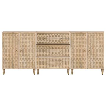 vidaXL Sideboard Beistellschränke 3 Stk. 60x33x75 cm Massivholz Mango