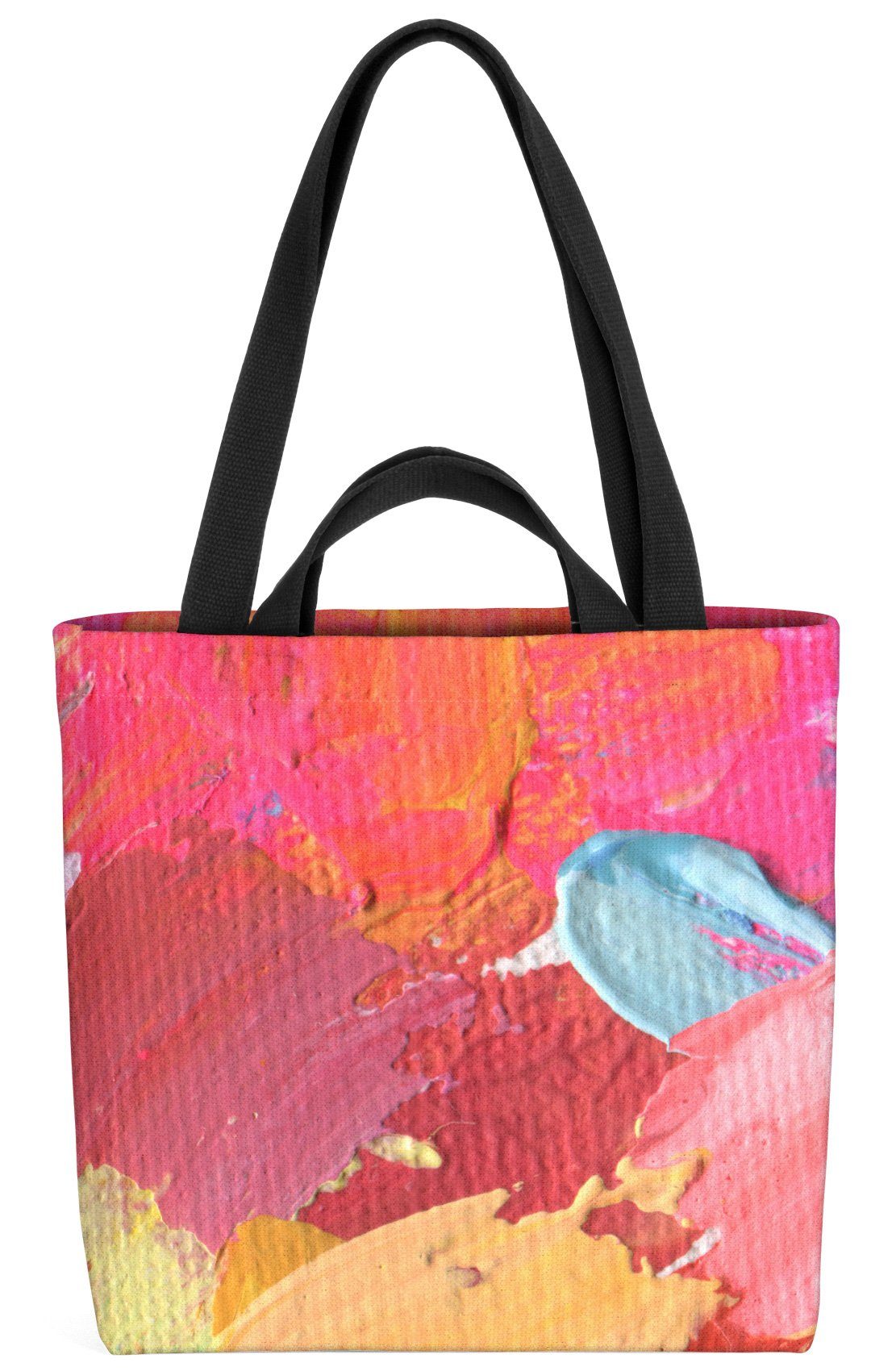 VOID Henkeltasche (1-tlg), Acrylfarben Kunst Farben Malen Bunt Grafisch gemustert Muster Basteln