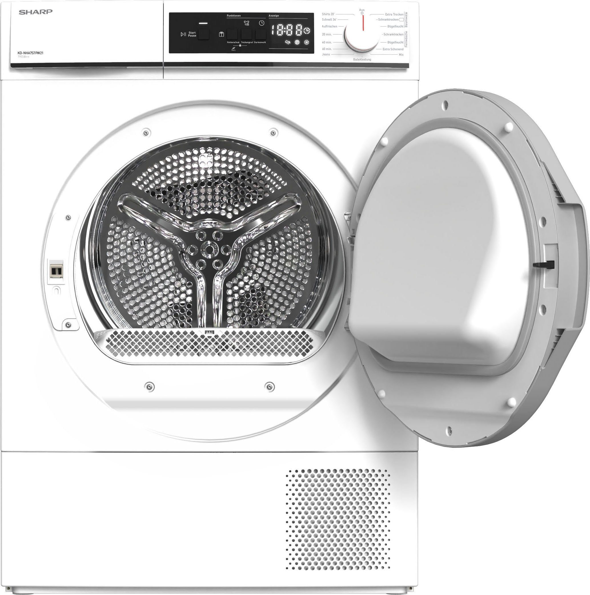 Sharp Wärmepumpentrockner KD-NHA7S7PW21-DE