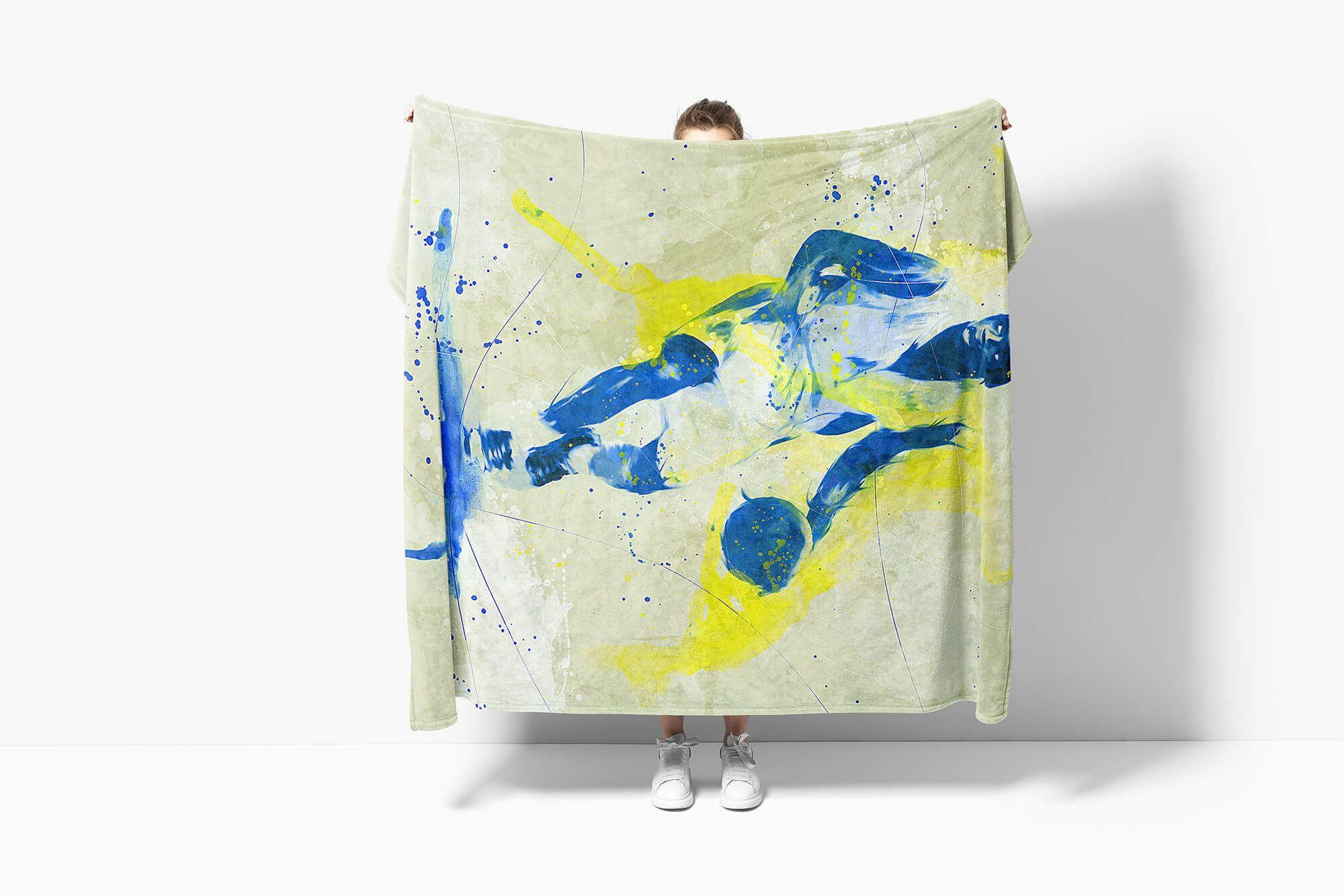 Handtücher SplashArt Sport Handtuch Strandhandtuch Saunatuch Kuscheldecke Kunstvoll Basketball II Sp, Baumwolle-Polyester-Mix (1-St), Handtuch
