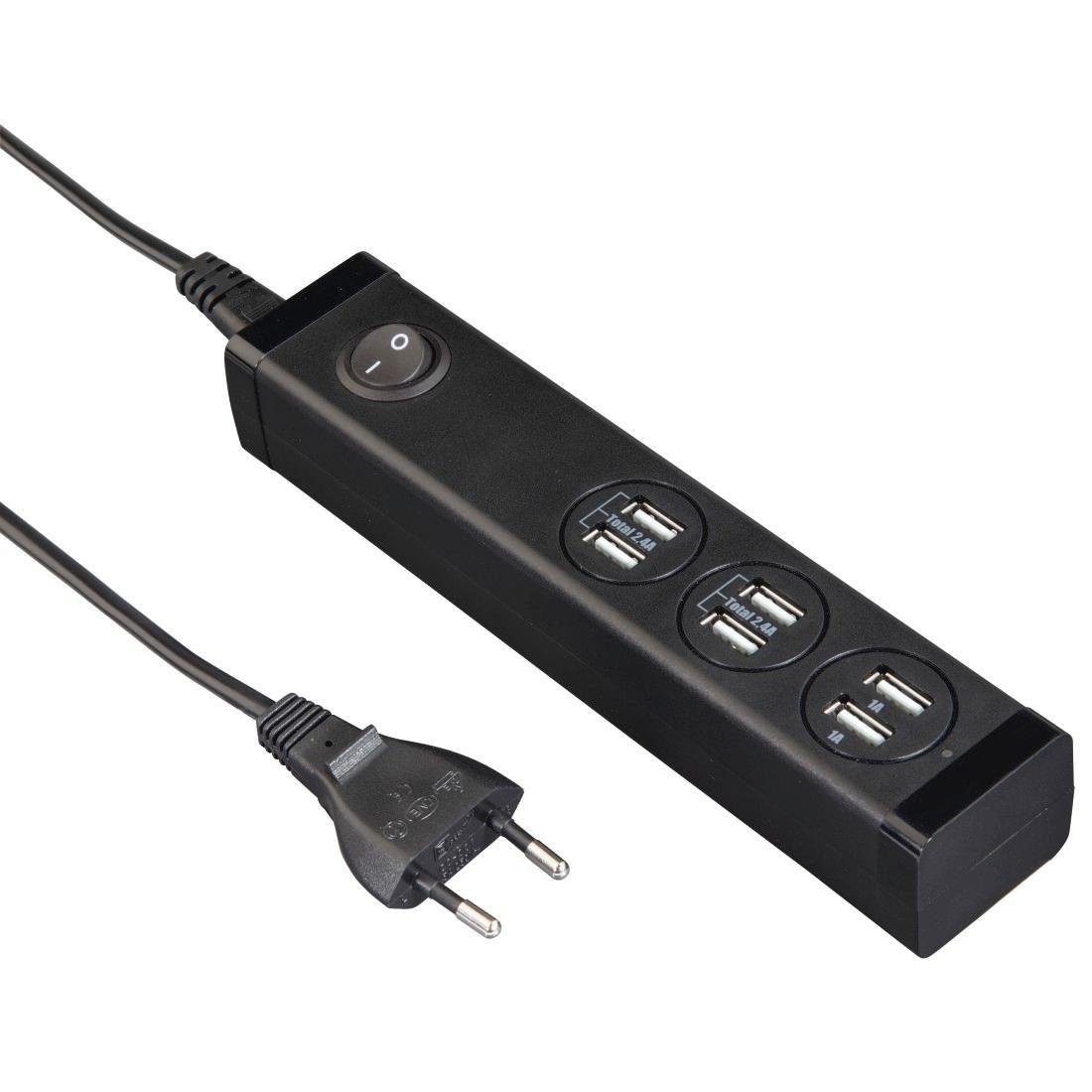 Hama Multi USB Ladestation 6-Port mit Schalter, für Steckdose