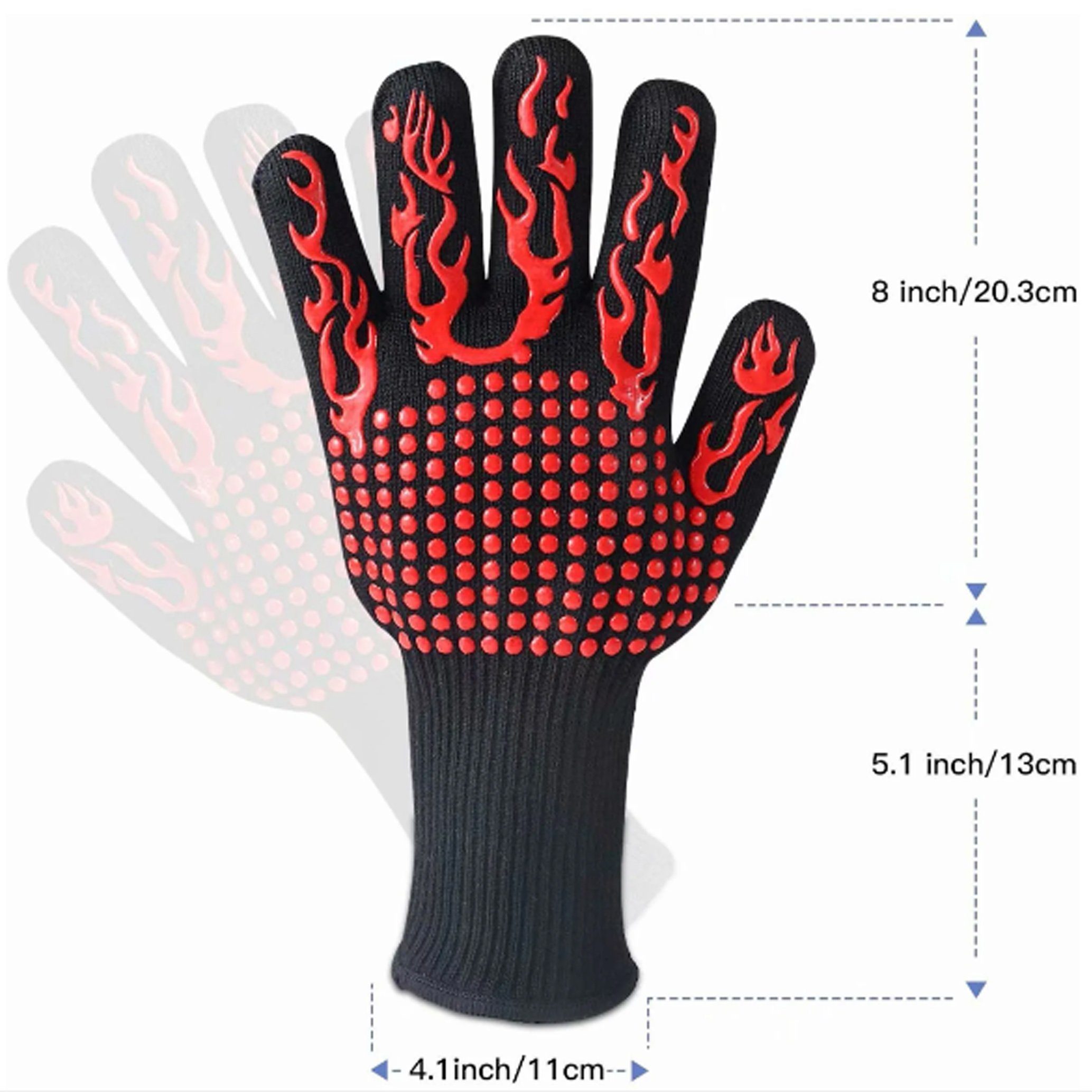 GOLDEN Grillhandschuhe Grillhandschuhe hitzebeständig feuerfeste Kochhandsc günstig online kaufen