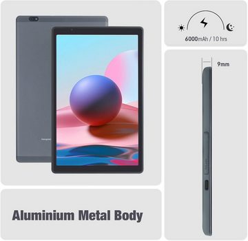weelikeit Tablet (10,1", Android 11, Touchscreen Akku5MP+8MP Kamera Bluetooth 5.0 Type-C Metallgehäuse)