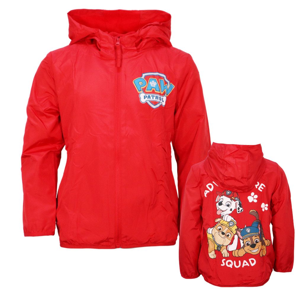PAW PATROL Kapuzenfleecejacke Paw Patrol Kinder Jungen Herbst Jacke mit Kapuze Gr. 98 bis 128