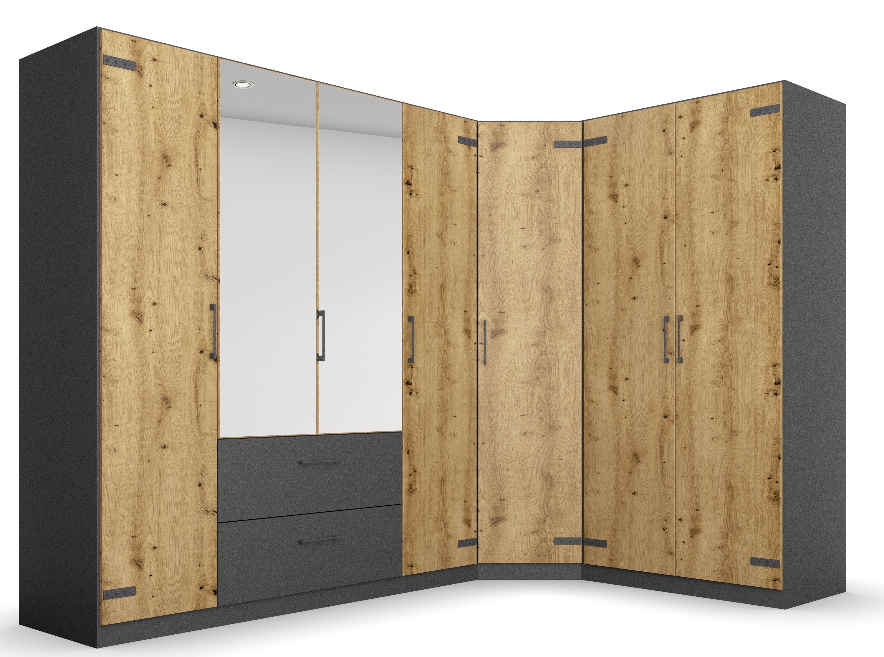 rauch Schrank-Set Holmes, mit Applikationen "Industrial Style"