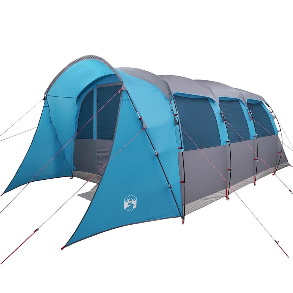 vidaXL Tunnelzelt Familienzelt mit Dach Blau und Grau 576 x 325 x 213 cm, (1 tlg)
