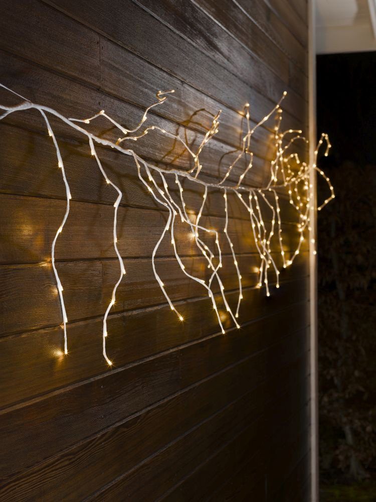 KONSTSMIDE LED-Lichterkette warm Weihnachtsdeko weiß, als variabel Dioden 240 Lichterkranz/Lichtergirlande, weiße aussen
