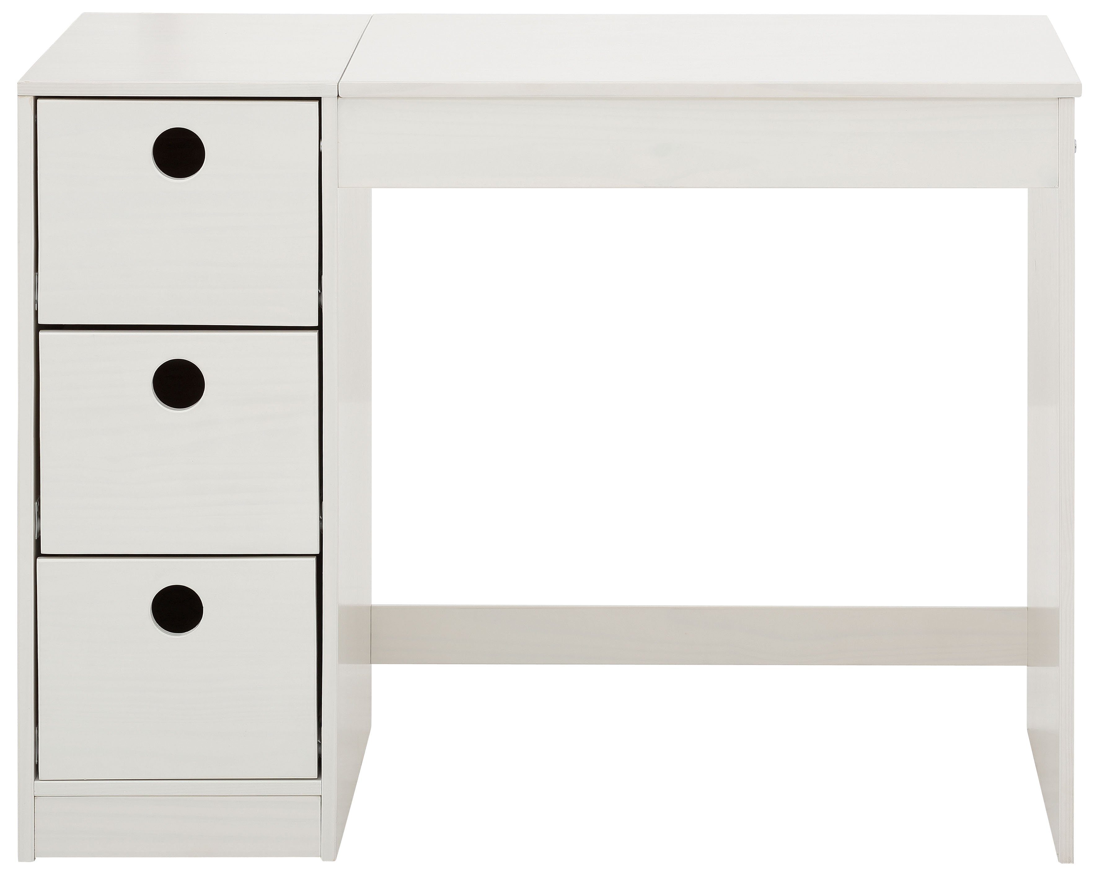 OTTO home Kinderschreibtisch Alpi, Kiefernholz, Wangengestell, mit 3 Schubkästen, Tischbreite 100 cm – Bild 4 von 5