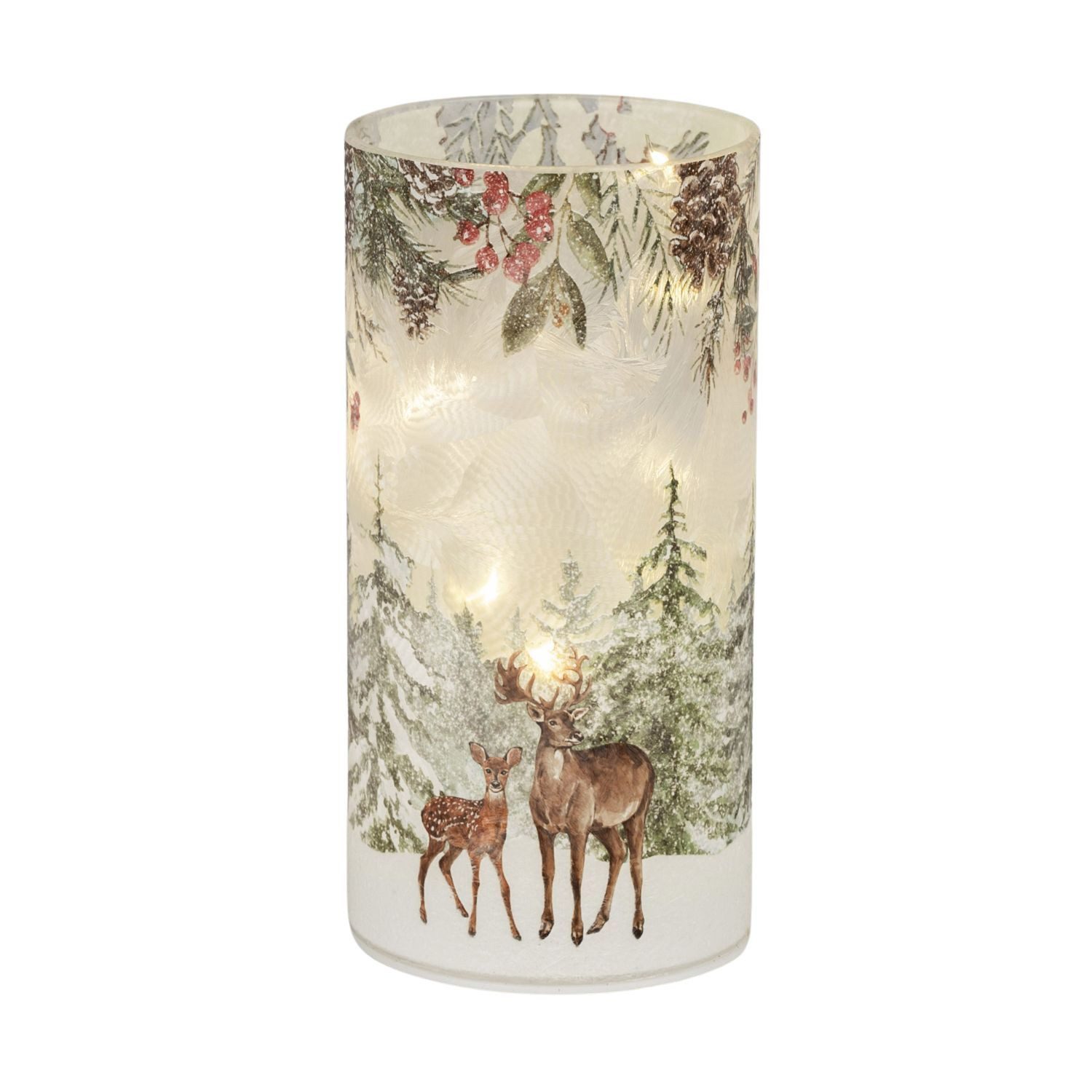 formano LED Dekoobjekt Rehe, LED, Mit Timerfunktion, Weiß, Winterlandschaft, H: 16cm