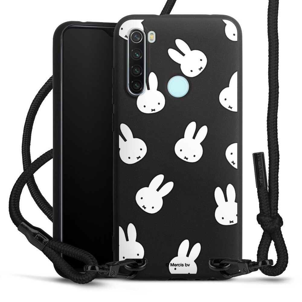 DeinDesign Handyhülle Miffy Muster transparent Miffy Pattern Transparent, Xiaomi Redmi Note 8 Premium Handykette Hülle mit Band Cover mit Kette