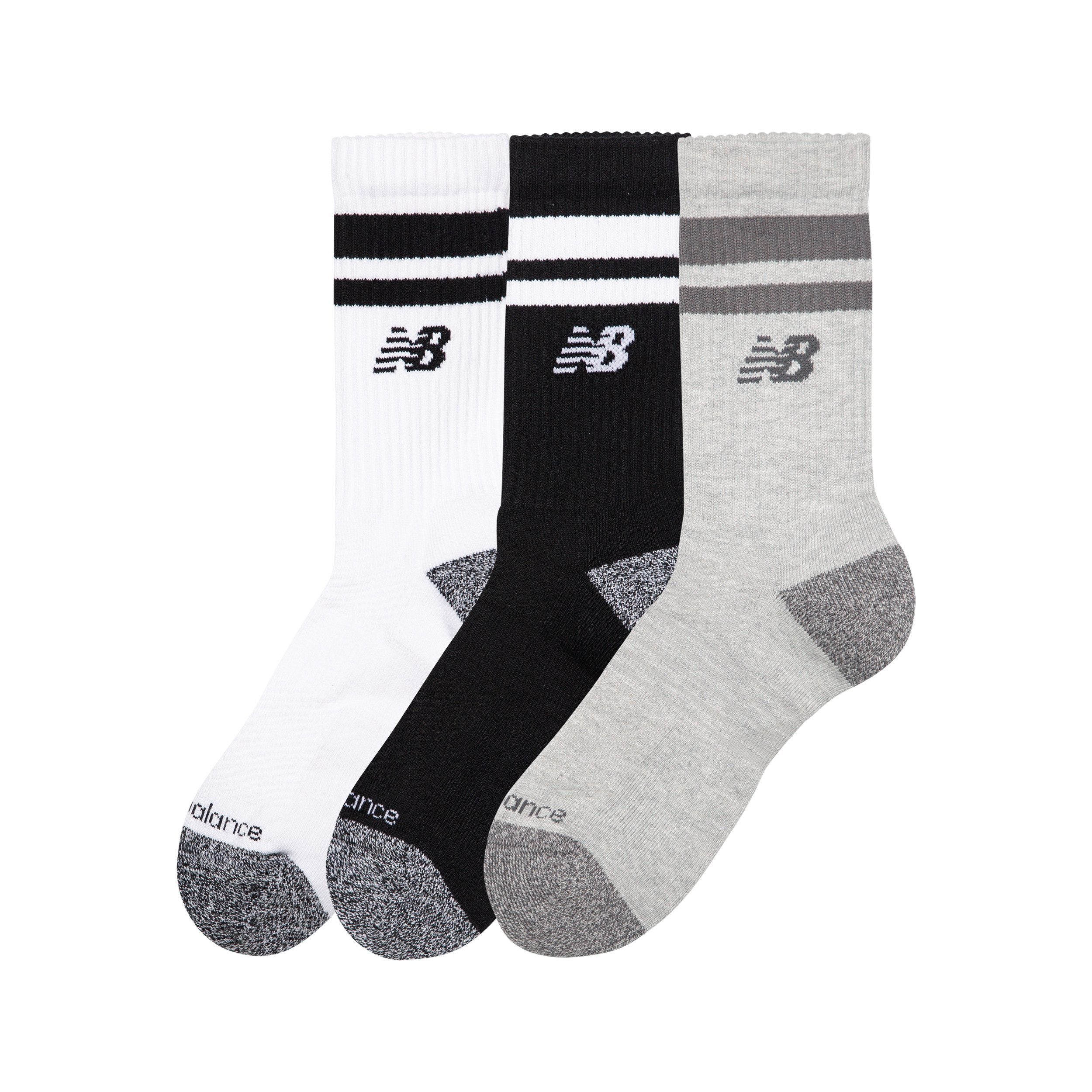 New Balance Sportsocken (3-Paar) 3er Pack, geripptes Design, leichtes Material, bequemer Stoff