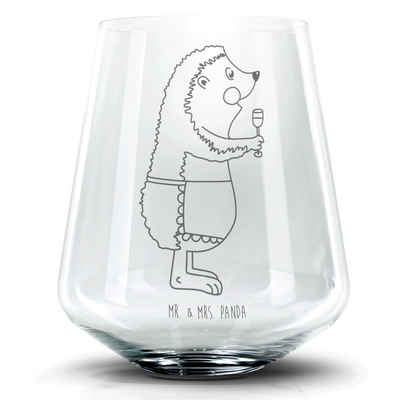 Mr. & Mrs. Panda Cocktailglas Igel Wein - Transparent - Geschenk, Cocktail Glas mit Wunschtext, lus, Premium Glas, Laser-Gravierte Motive