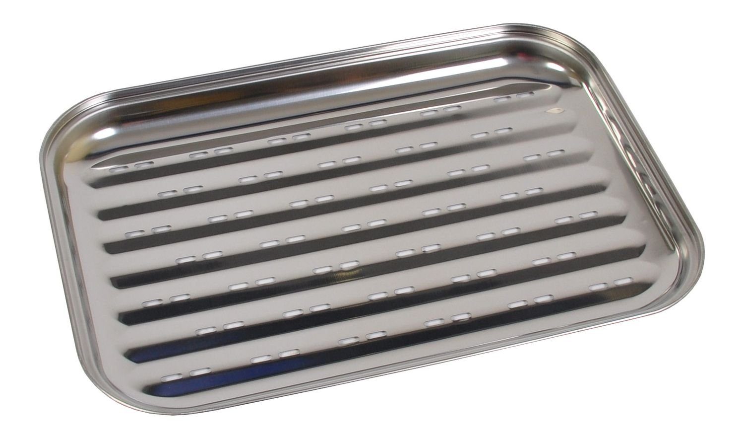 Grillschale BBQ-Grillschale aus Edelstahl 35x24cm Grillzubehör Pfanne Gemüseschale
