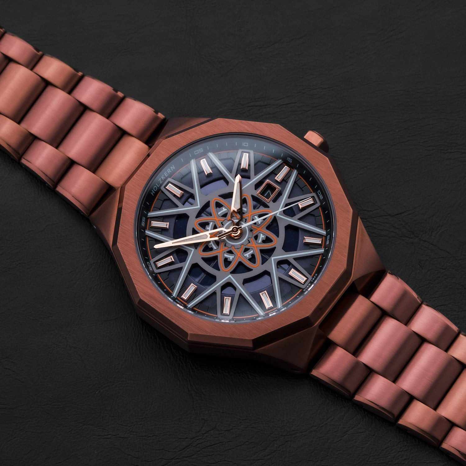 Holzkern Solaruhr 9010631023669, Herrenuhr Solar Star Trek™ Tellarite Marmor/Violett