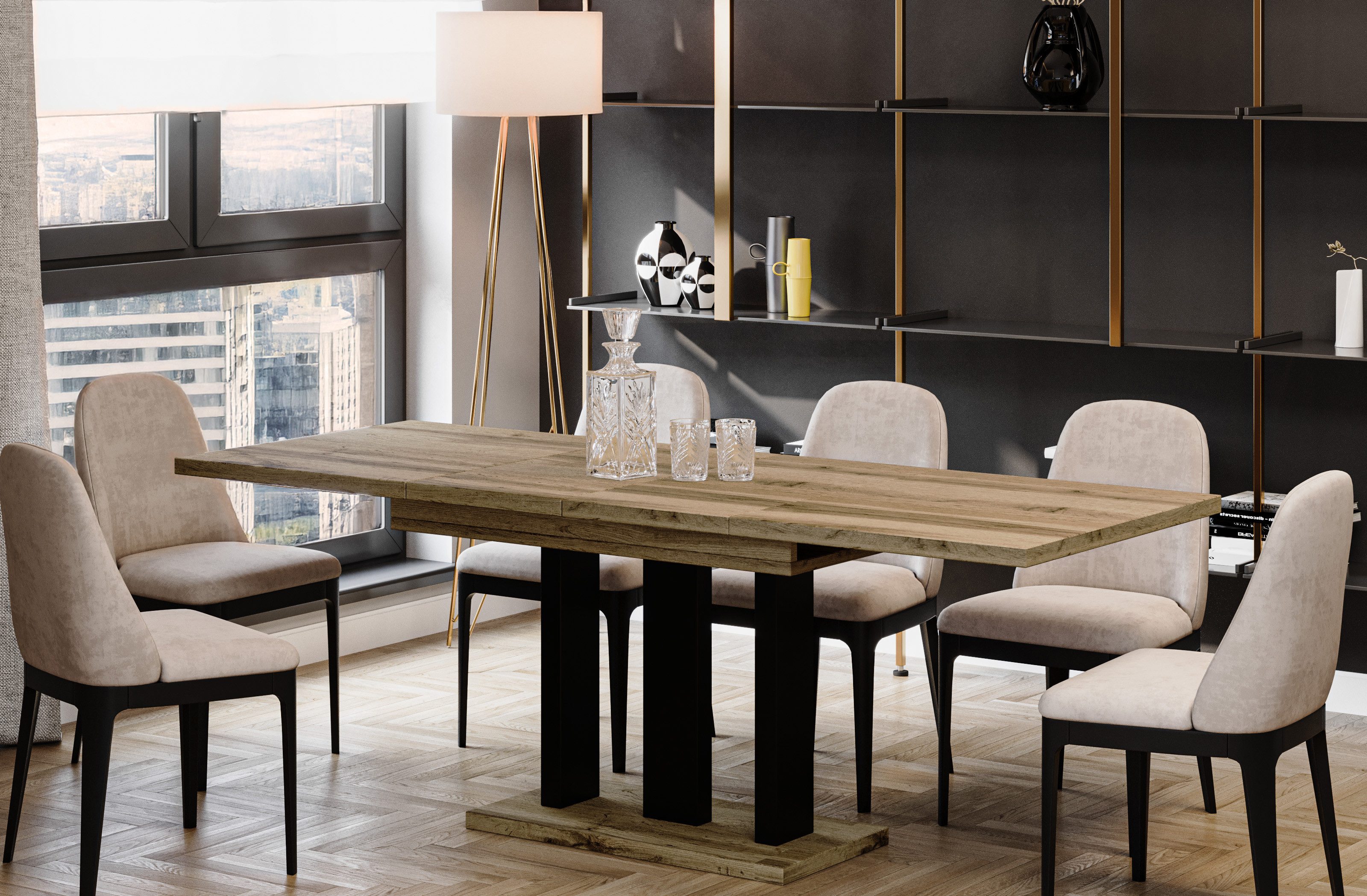 Endo-Moebel Esstisch Appia Esstisch 130–210cm ausziehbar für 8 Personen Tis günstig online kaufen