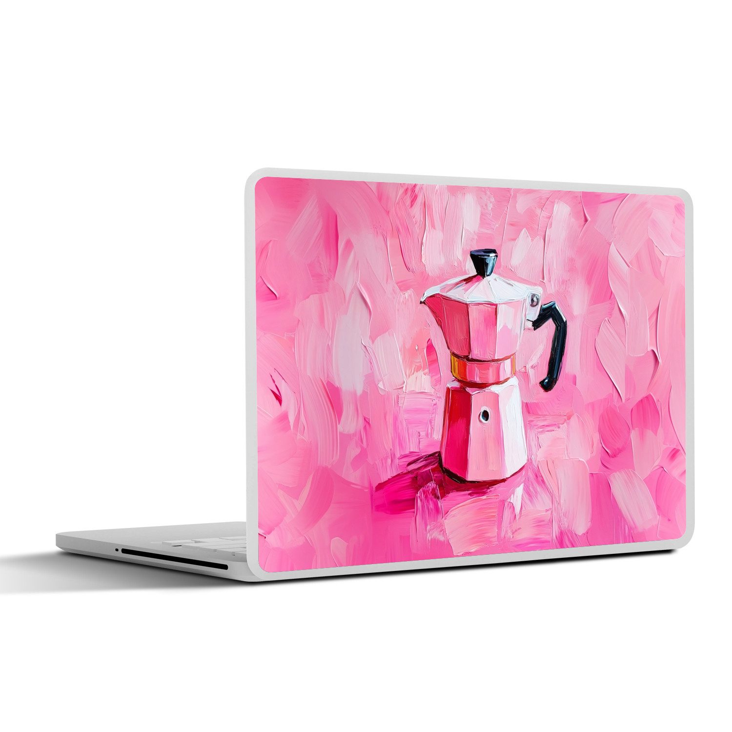 Laptop-Aufkleber Rosa - Farbe - Kaffee