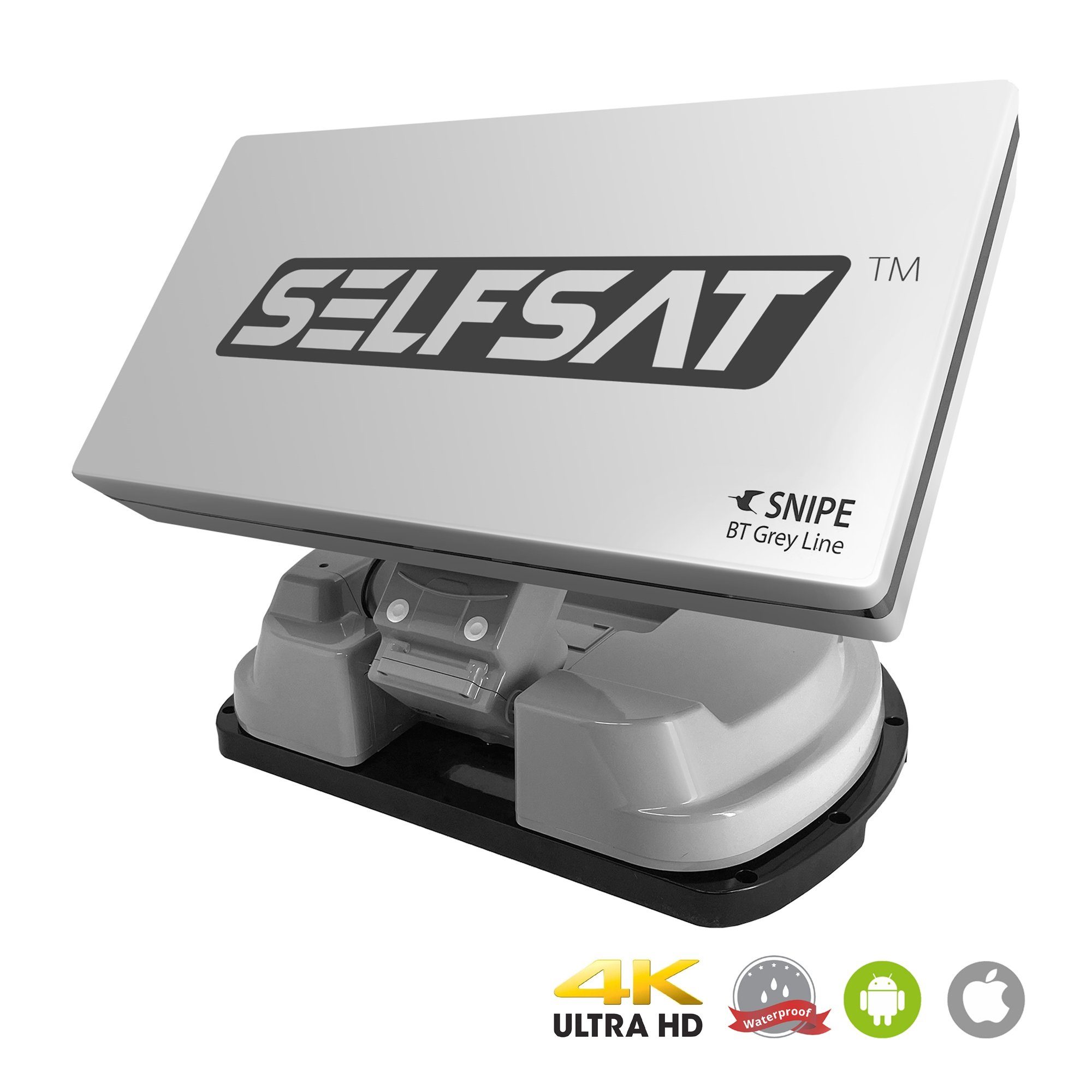 Line Sat-Anlage Selfsat BT automatische Selfsat Twin Camping Grey incl. Camping SNIPE - Antenne