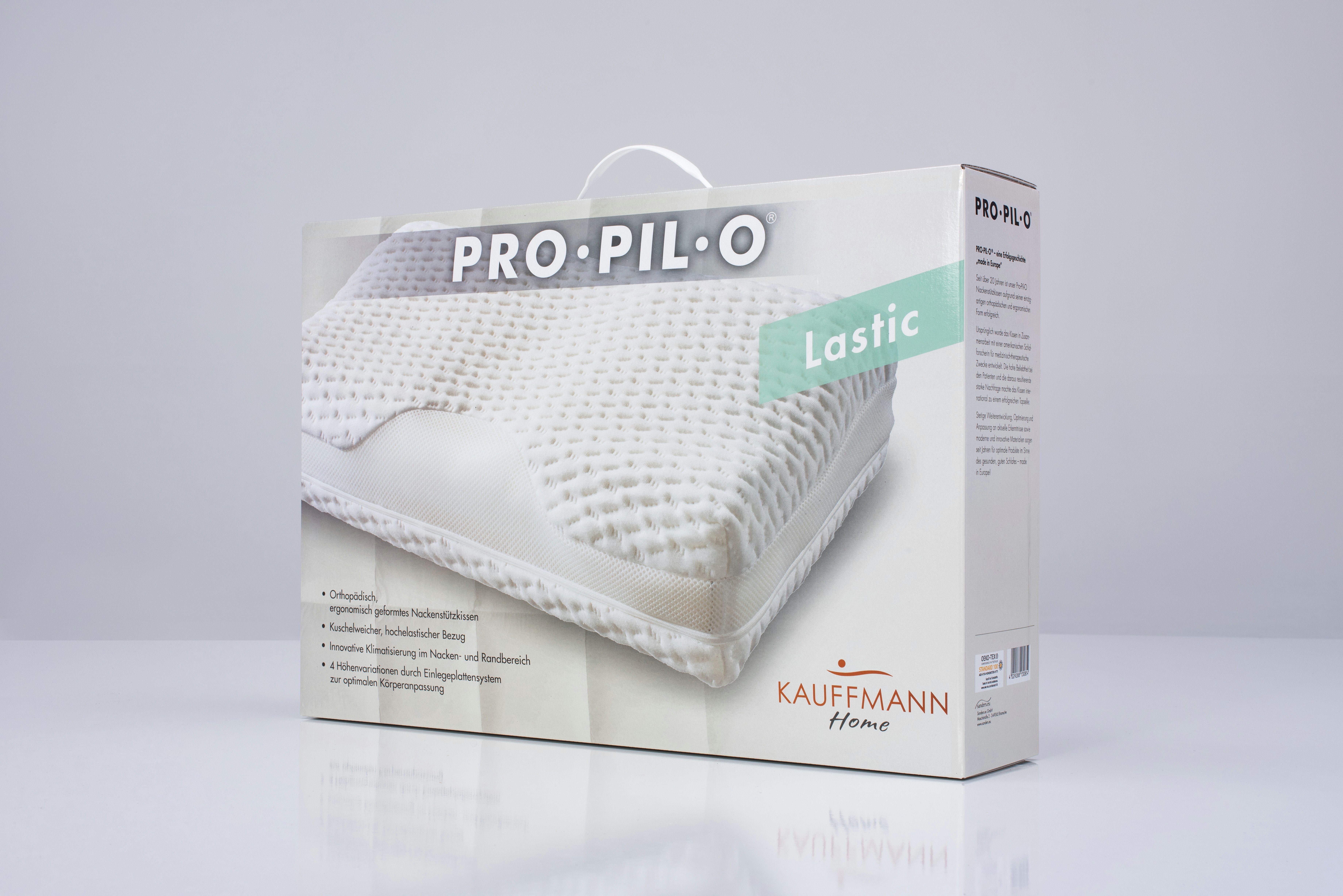 PRO PIL O Nackenstützkissen Pro-Pil-O Lastic Nackenstützkissen, Füllung: Komfort-Kaltschaum, Rückenschläfer, Seitenschläfer, Druckentlastung der Muskeln und Halswirbel