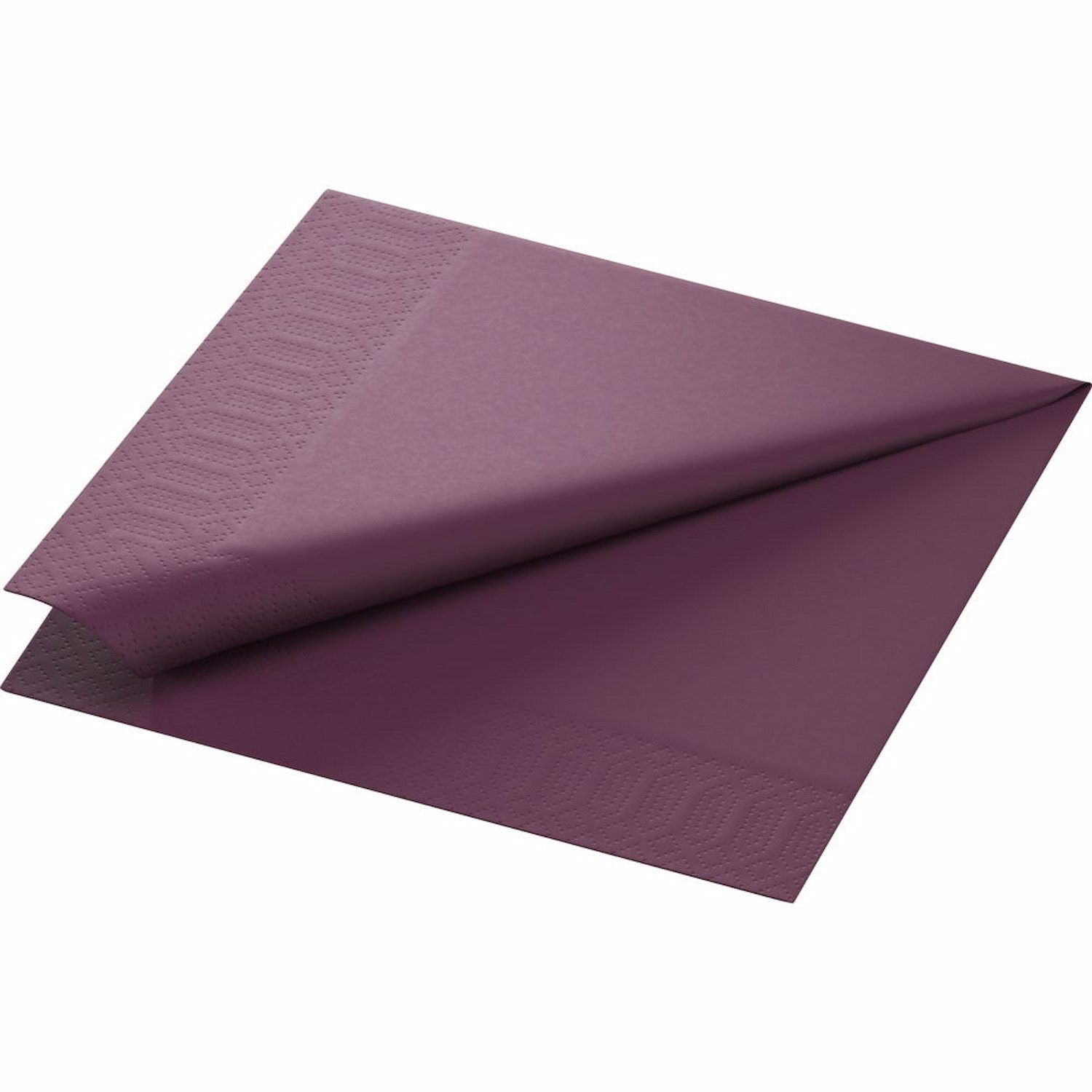 Duni Papierserviette 1000 Duni Servietten, plum, 3-lag., 40x40 cm, 1/4 Falz, 165552