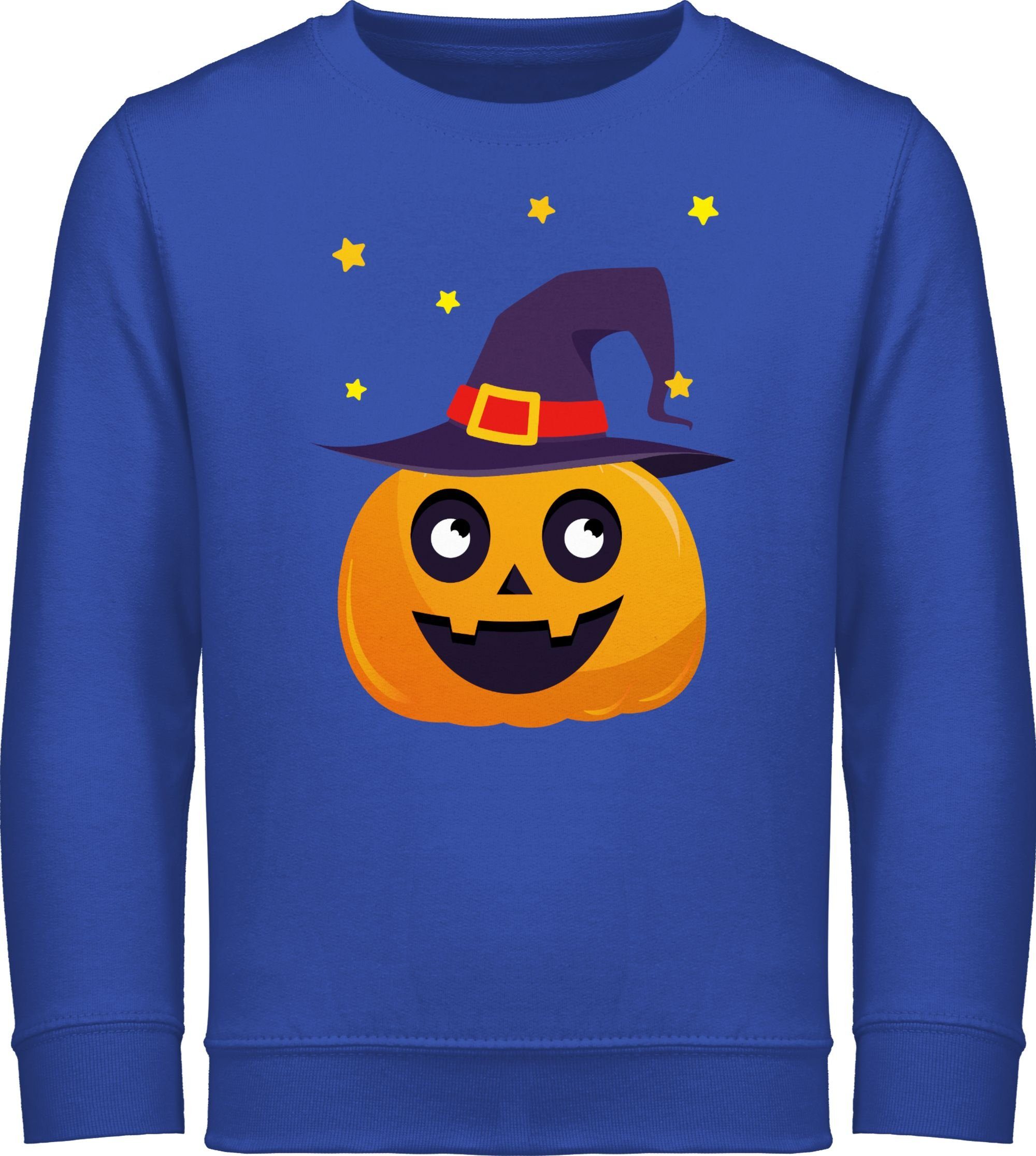 Shirtracer Sweatshirt Süßer Kürbis Niedlich Pumpkin Halloween Kostüme für Kinder 1 Royalblau