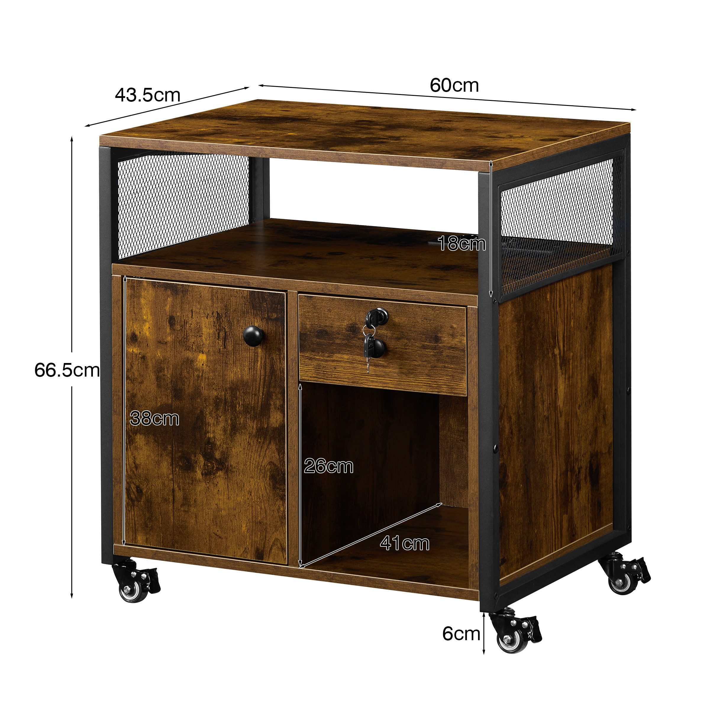 Ofcasa Aktenschrank Rollcontainer Büroschrank (1er Set) günstig online kaufen