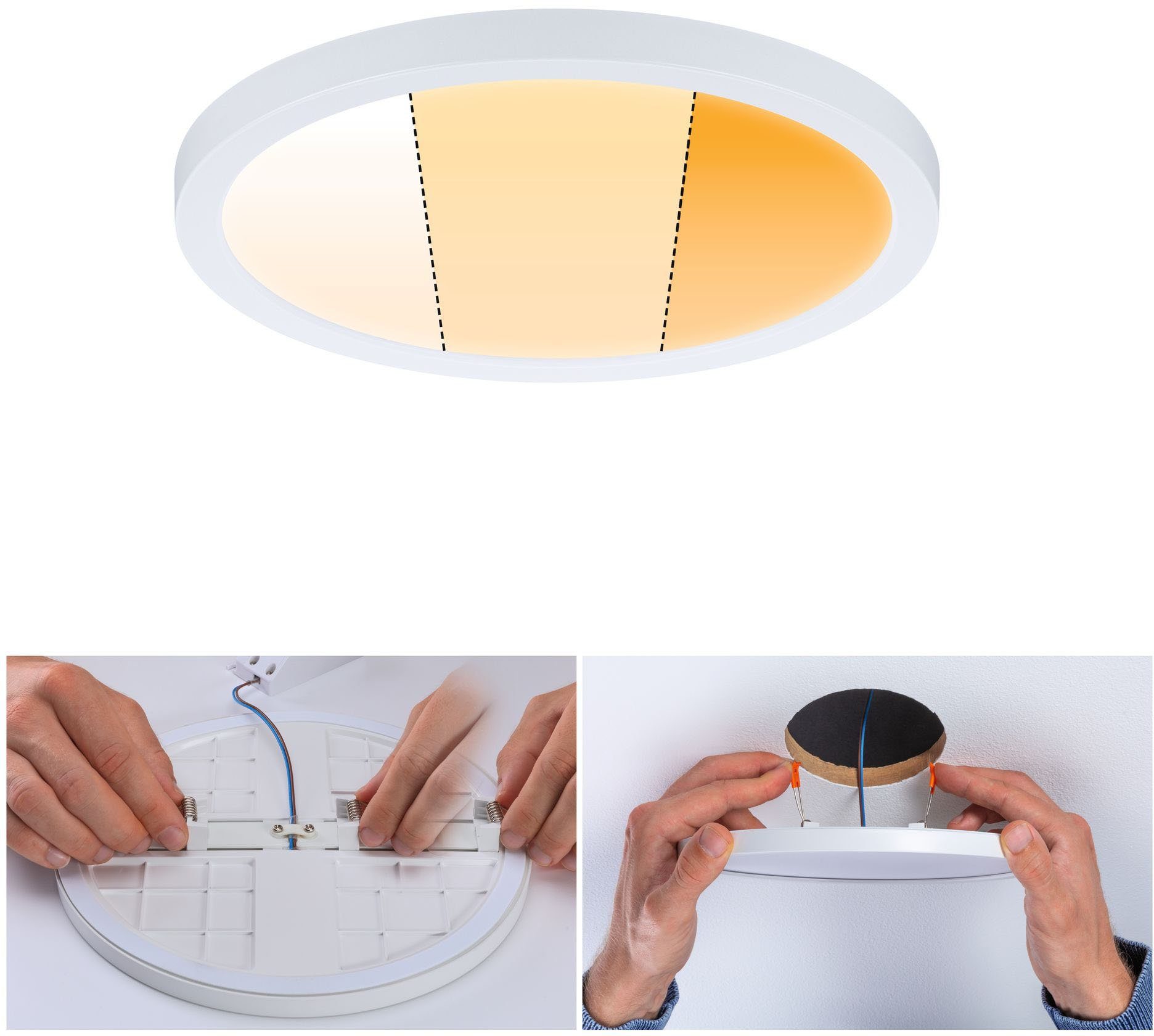 Paulmann LED Einbauleuchte Areo, integriert, LED Memoryfunktion, fest LED-Modul, WarmDim-Stepschaltung Warmweiß