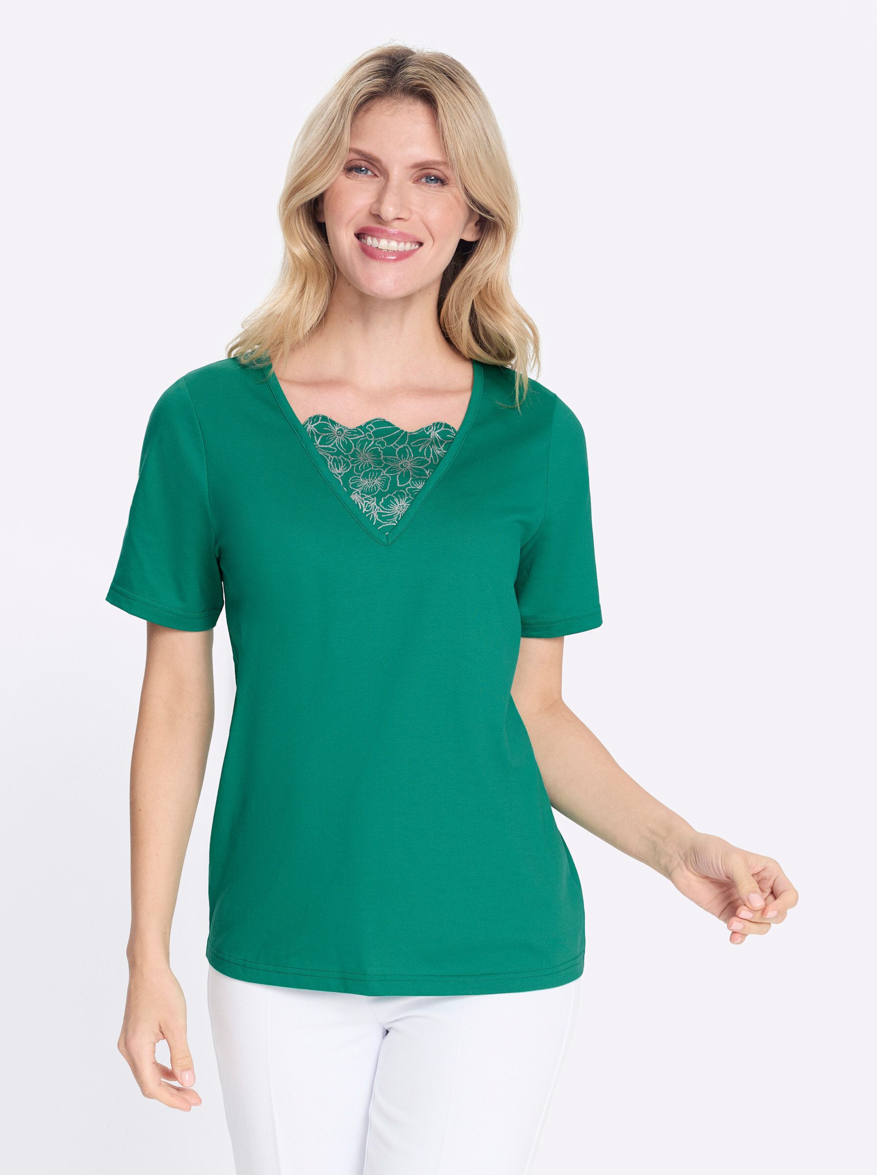 Sieh an! T-Shirt 2-in-1-Shirt Kurzarm günstig online kaufen
