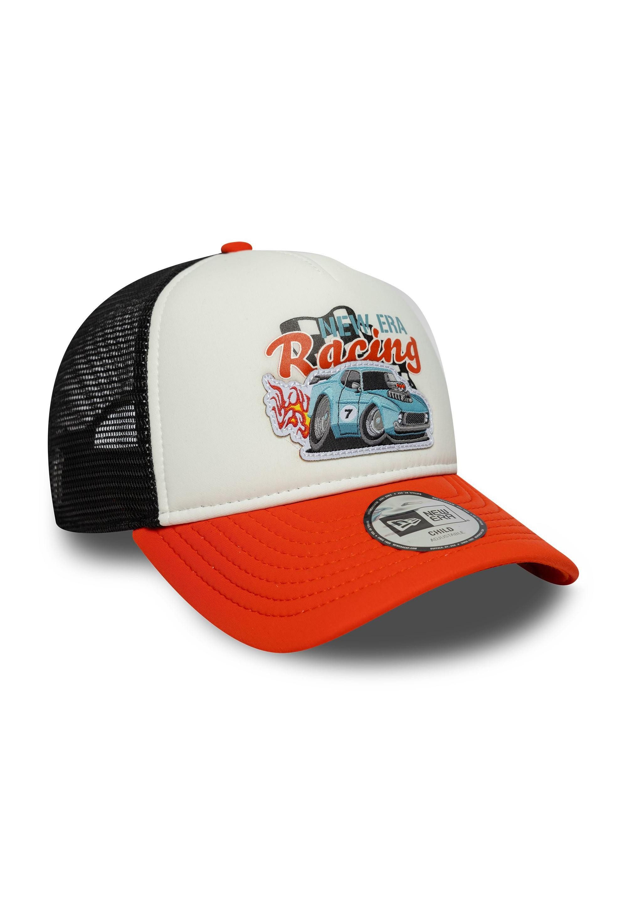 New Era Baseball Cap Racing Auto New Era A-Frame Trucker Kids Cap Orange (1-St)