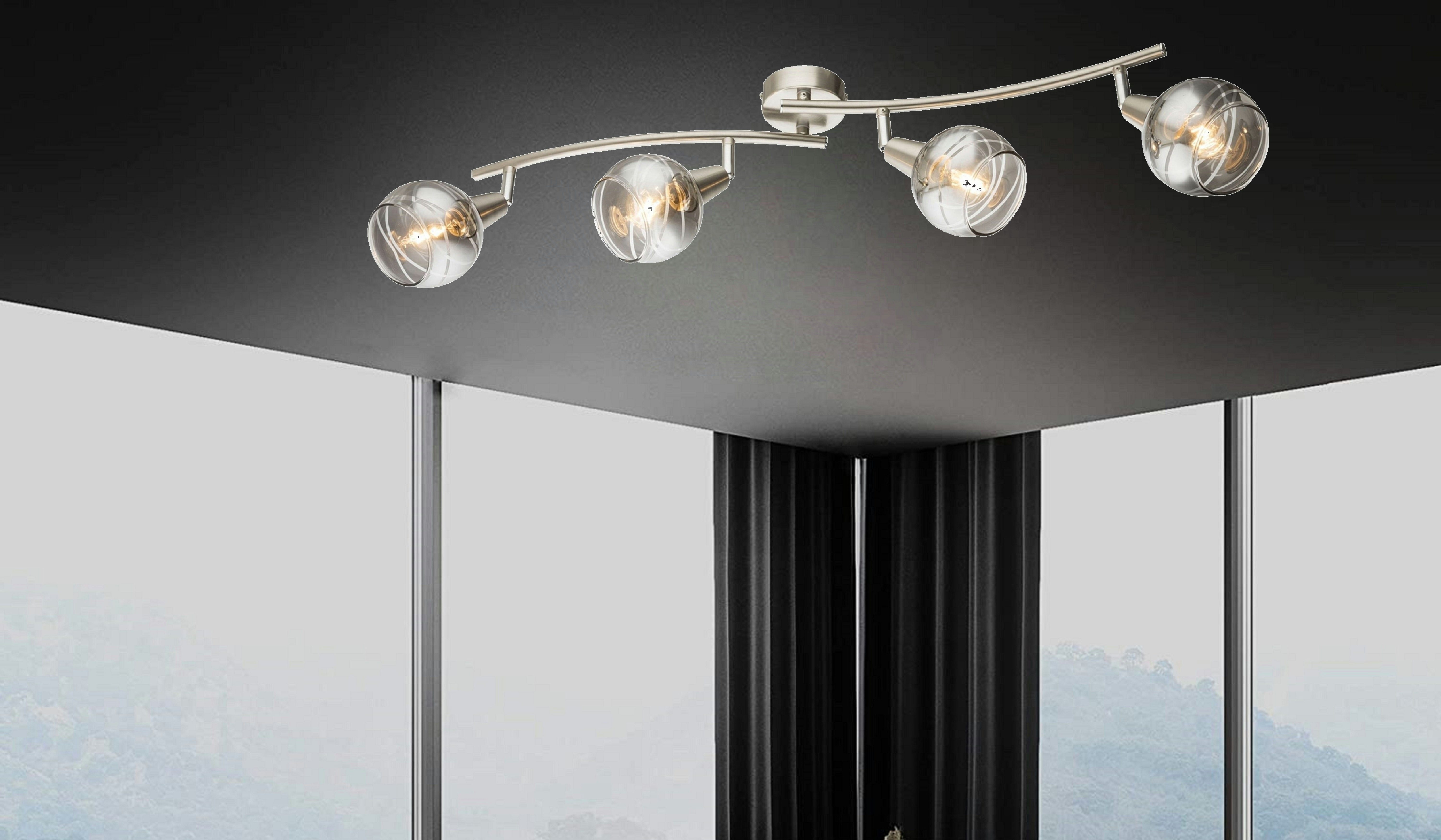 TRANGO LED Deckenleuchte, Dimmfunktion, 4-flammig 1010-48SD günstig online kaufen