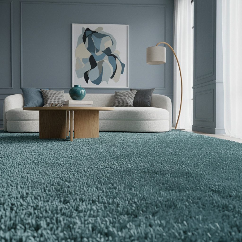 KADIMA DESIGN Teppich SPREE Shaggy Langflor Wohnzimmer Schlafzimmer Waschbar Esszimmer, Läufer, Höhe: 32 mm, Türkis, 60x110 cm, Wohnzimmerteppich Strapazierfähig Waschbar