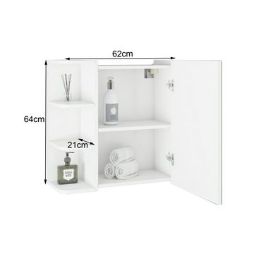 ML-DESIGN Badezimmer-Set Badmöbel-Set Badezimmerset Badezimmerschrank Badschrank, (2-Teilig), 2er Set Modernen Stil Weiß MDF-Spanplatte viel Stauraum
