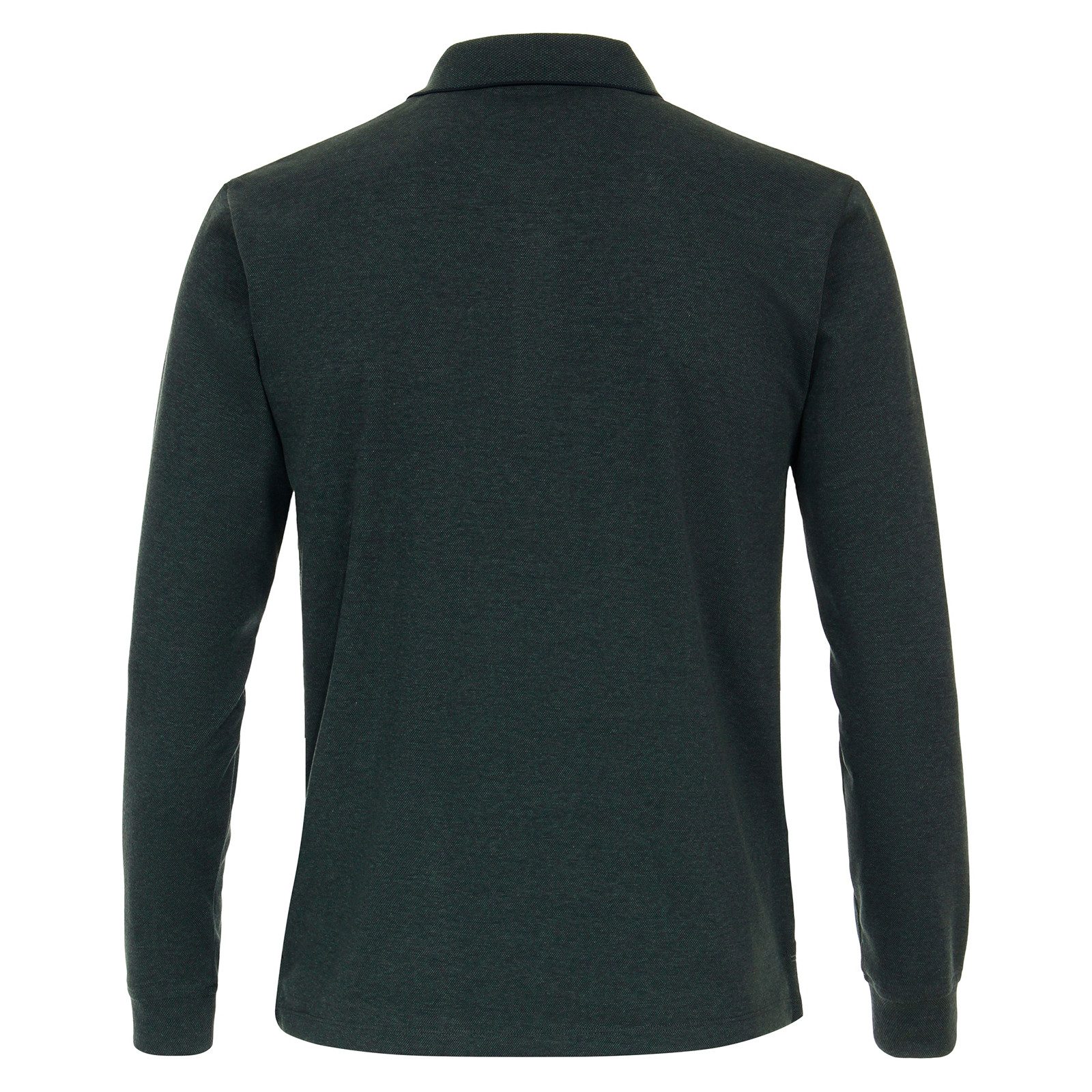 CASAMODA Langarm-Poloshirt CasaModa XXL Langarm-Poloshirt dunkelgrün melange