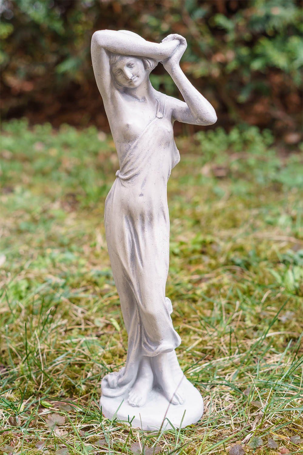 Aubaho Gartenfigur Skulptur Frau Erotika Kunststein Statue Art-Deco-Stil Figur massiver D
