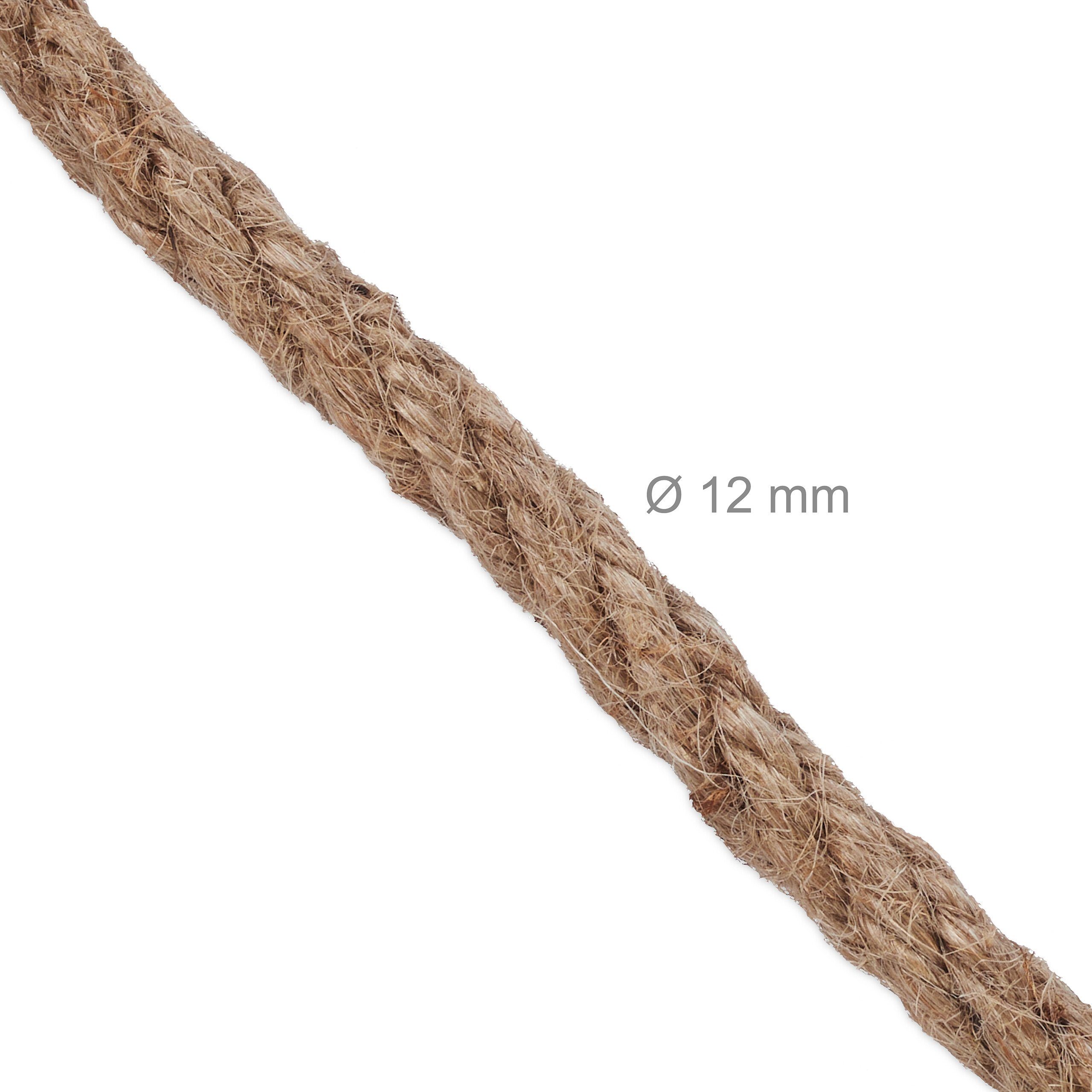 relaxdays Juteseil 12 mm x 10 m 2er Set Bastelgarn, 20 m (2-St) – Bild 5 von 5