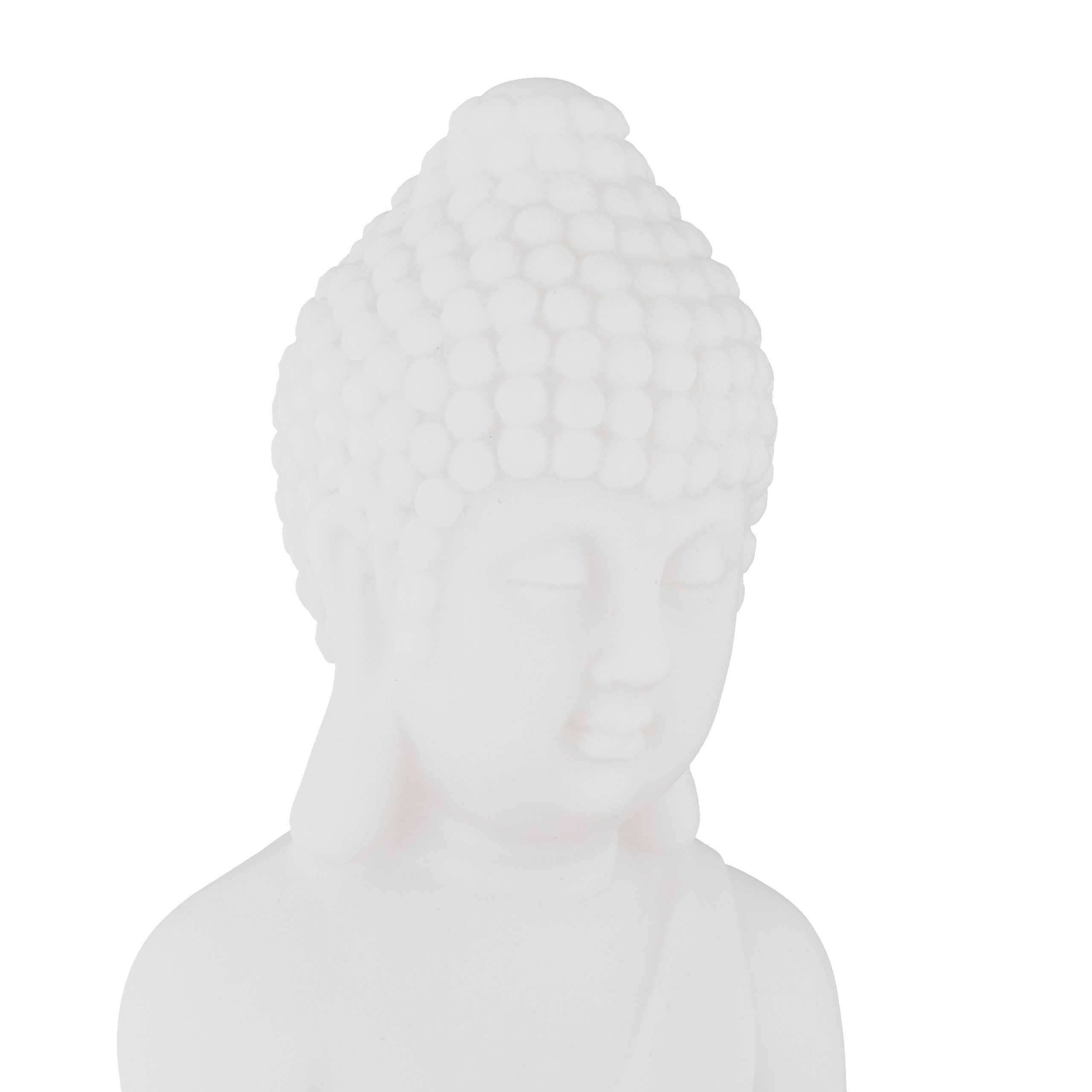 relaxdays Figur cm Weiße 17 Buddhafigur Buddha
