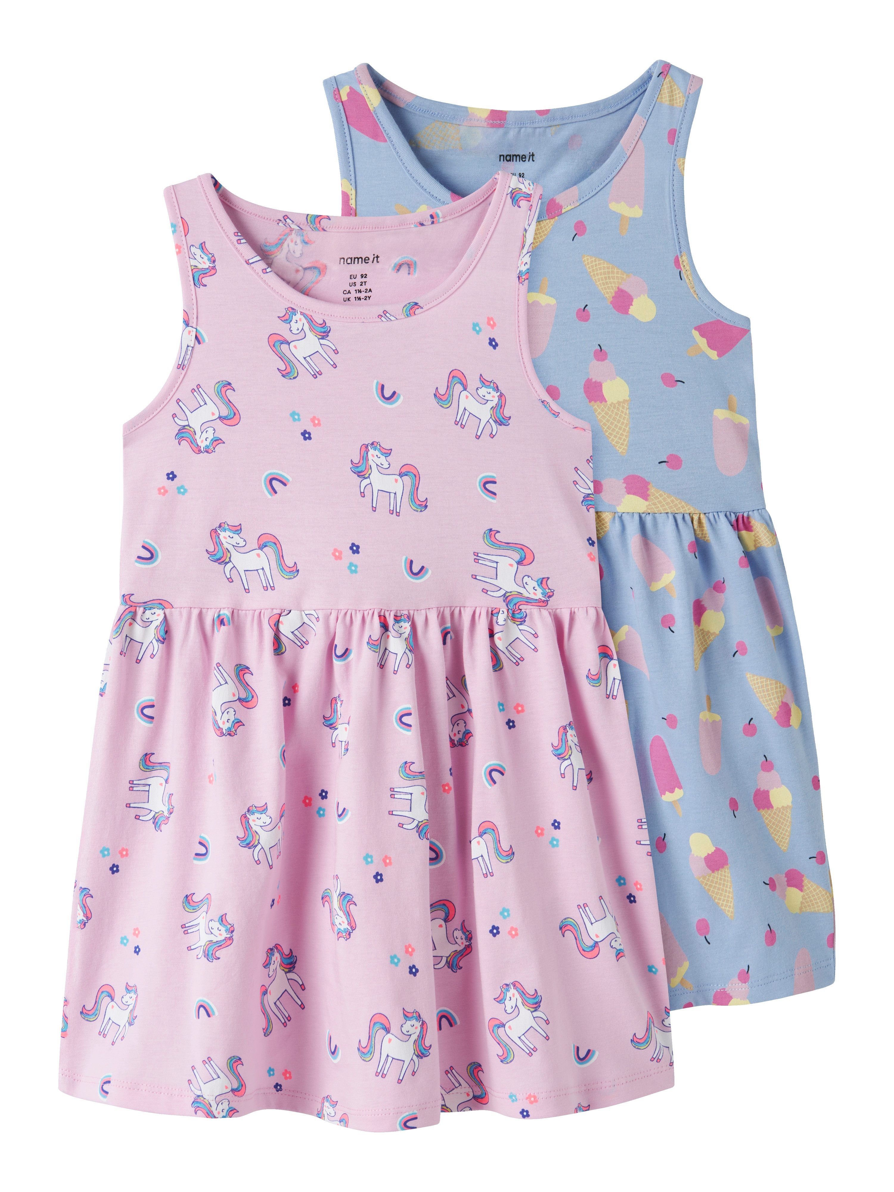 Name It Jerseykleid NMFVINEO 2P TANK DRESS (Packung, 2-tlg) Baumwolle, regular fit