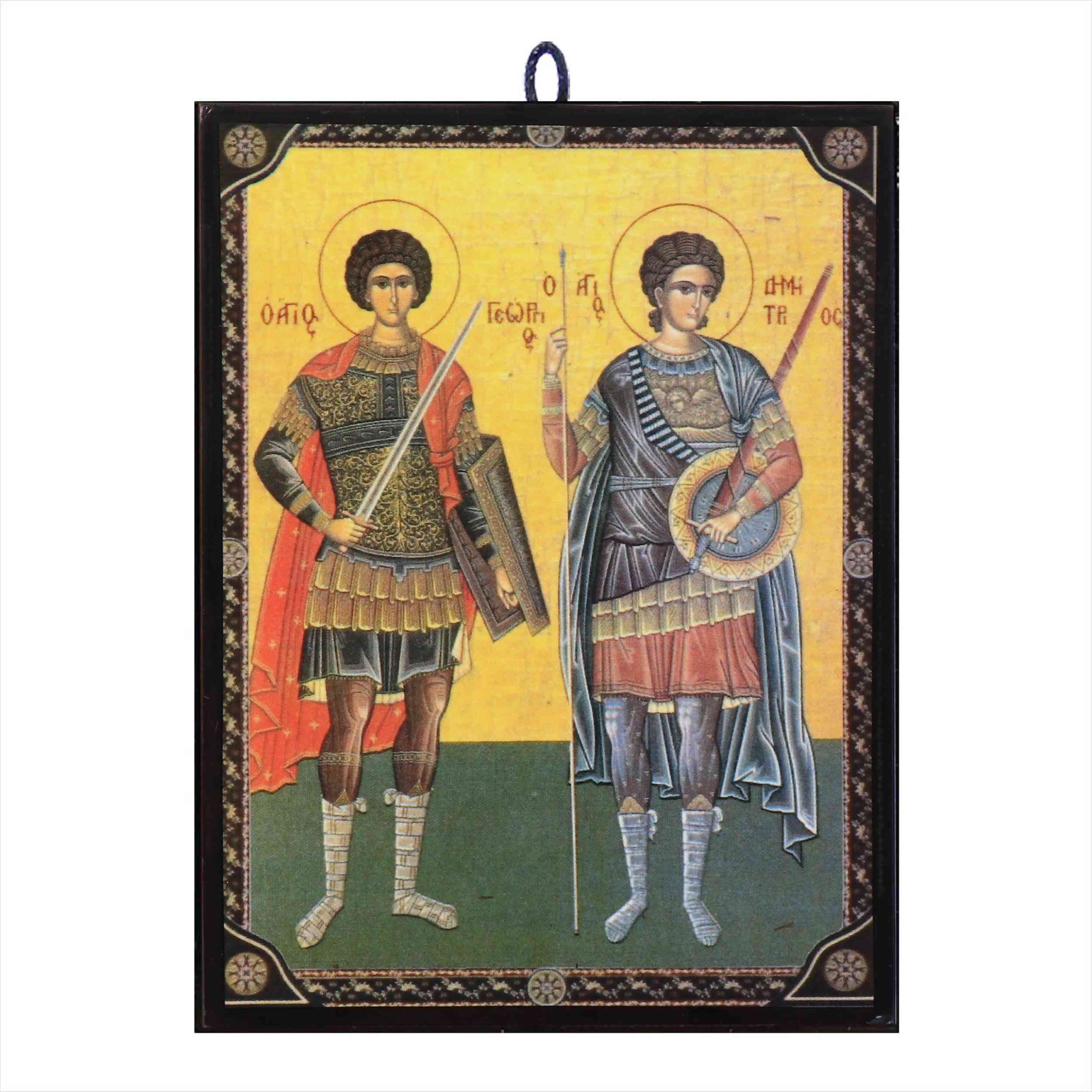 NKlaus Bild Ikone Heiliger Georg und Heiliger Dimitrios Reproduktion aus Griechenl, Religion