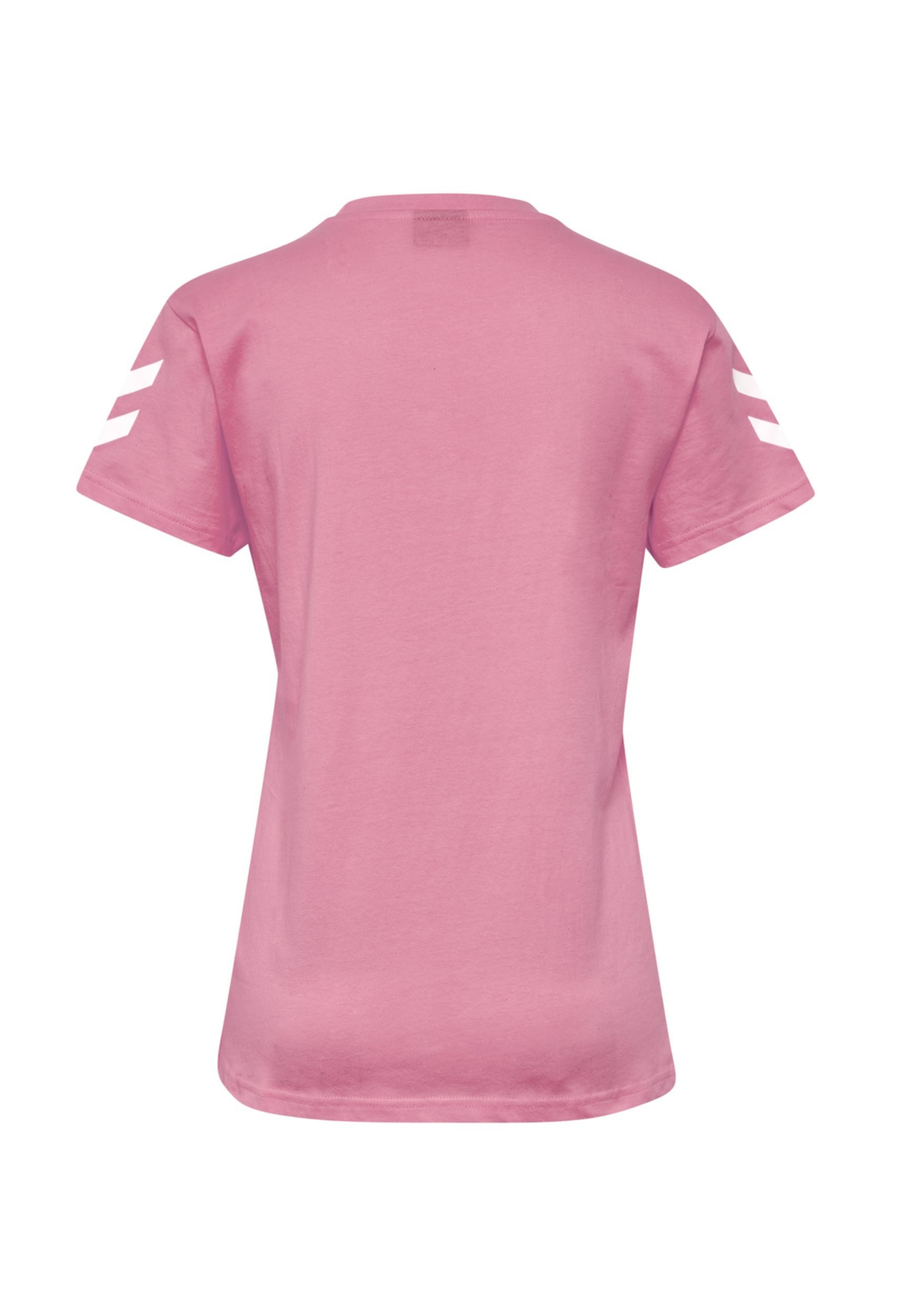 hummel T-Shirt Logo Kurzarm aus Baumwolle HMLGO für Damen Baumwolle Regular Fit Rundhals Kurzarm unifarben